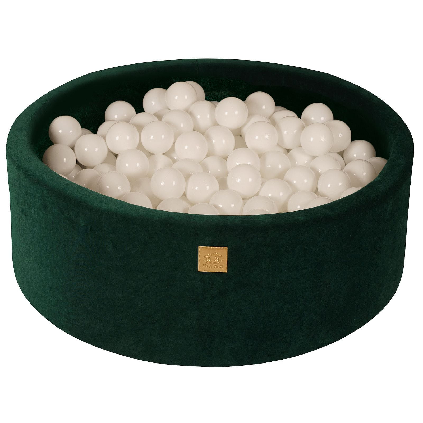 MeowBaby® VELVET Dark Green Ball Pit + 250 Balls - 90x30cm