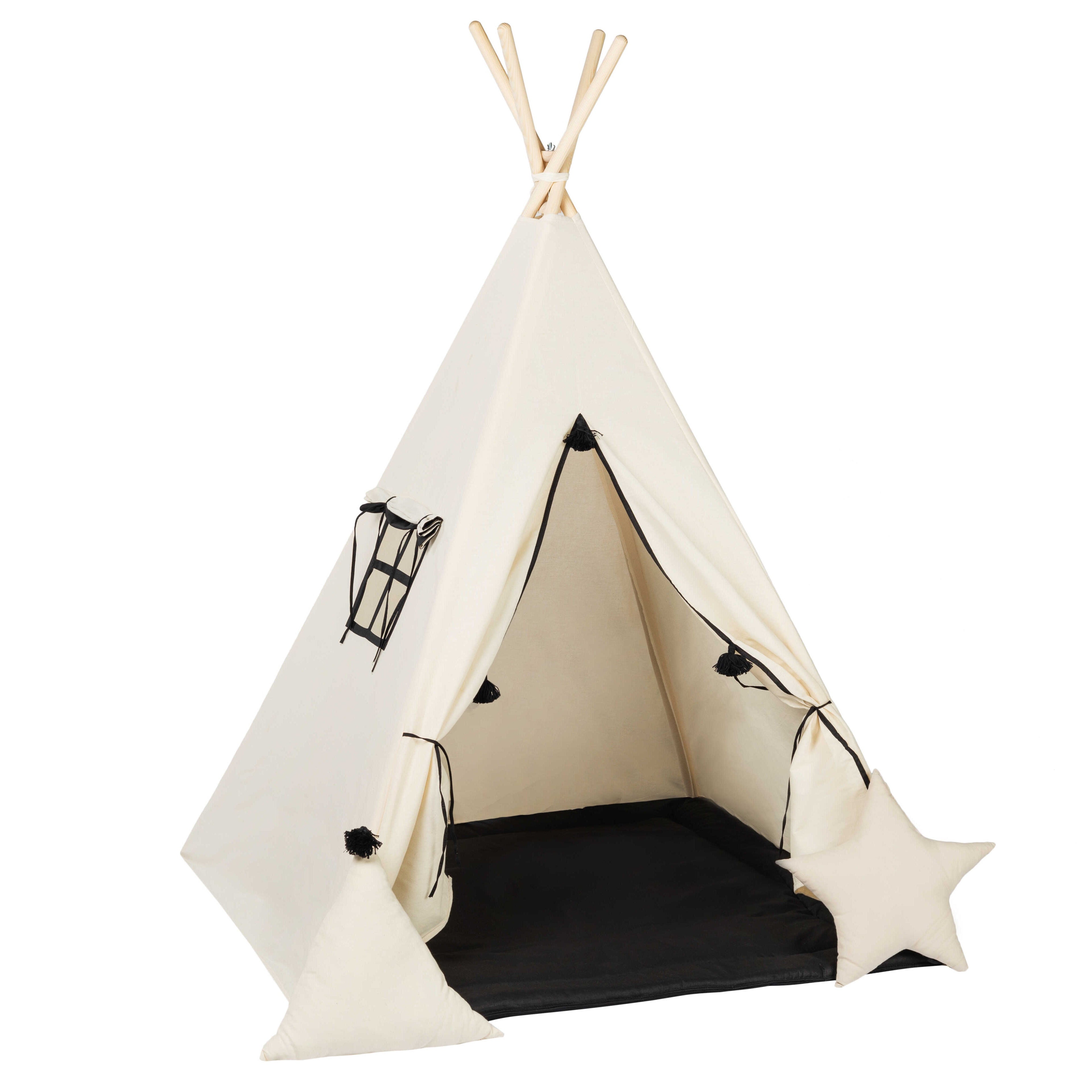 Cream Teepee Tent | Teepee Cream | Kids Teepee | Teepee Tent for Kids | Teepee Tent for Babies & Toddlers | Cream Tent | Kids Teepee Tent | Teepee Tent for Boys & Girls |