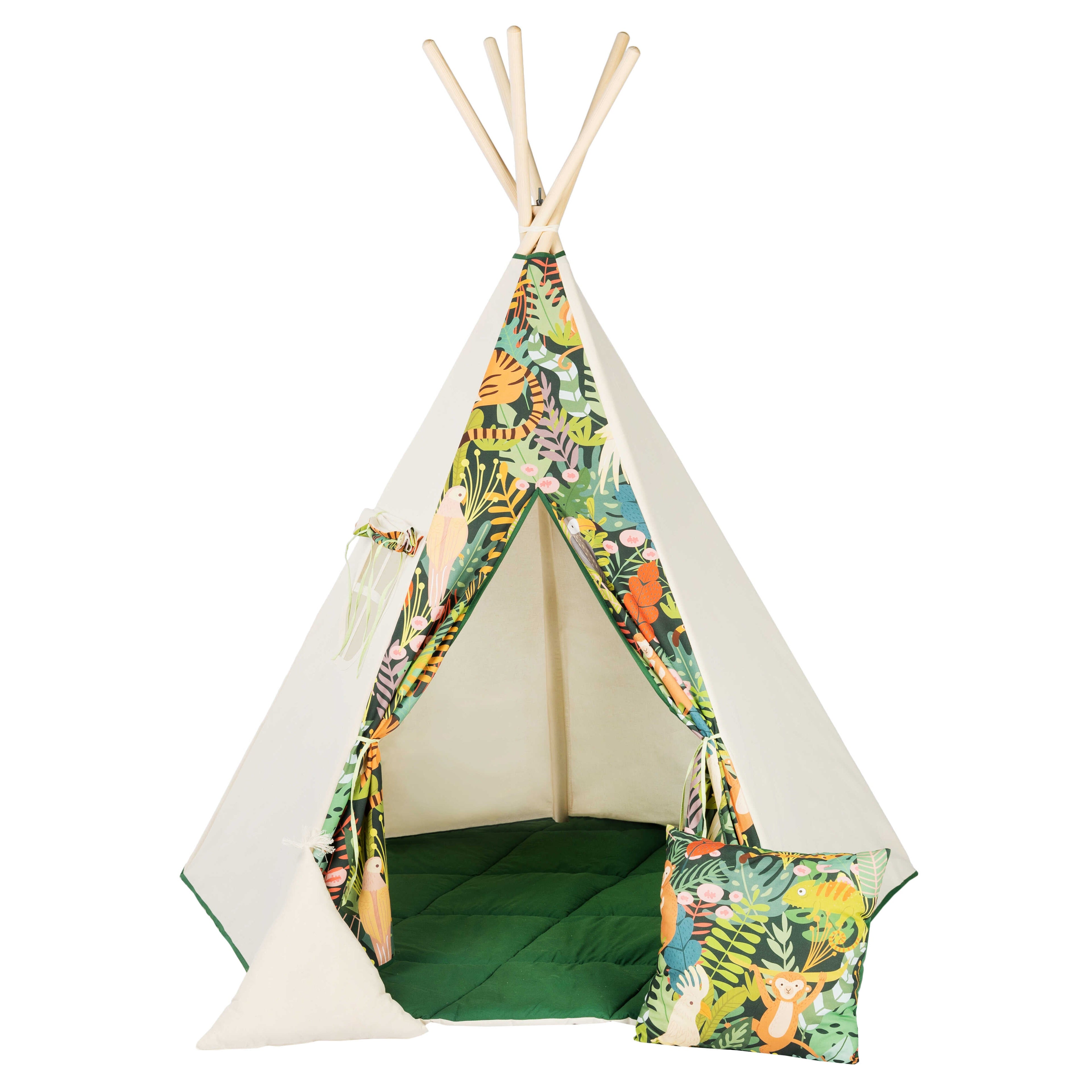 Jungle Teepee Tent | Teepee JUNGLE | Kids Teepee | Teepee Tent for Kids | Teepee Tent for Babies & Toddlers | Jungle Tent | Kids Teepee Tent | Teepee Tent for Boys & Girls |