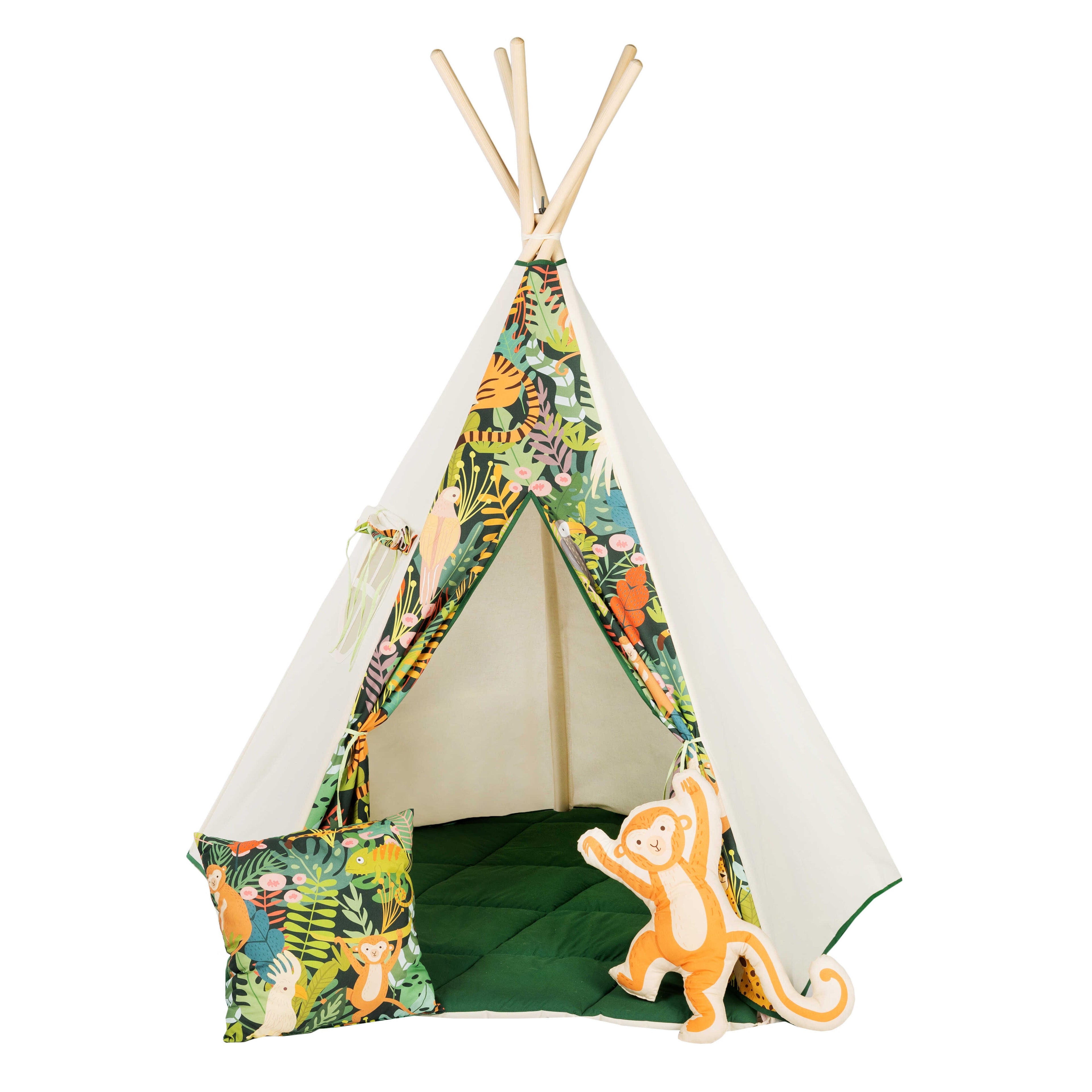 Jungle Teepee Tent | Teepee JUNGLE | Kids Teepee | Teepee Tent for Kids | Teepee Tent for Babies & Toddlers | Jungle Tent | Kids Teepee Tent | Teepee Tent for Boys & Girls |