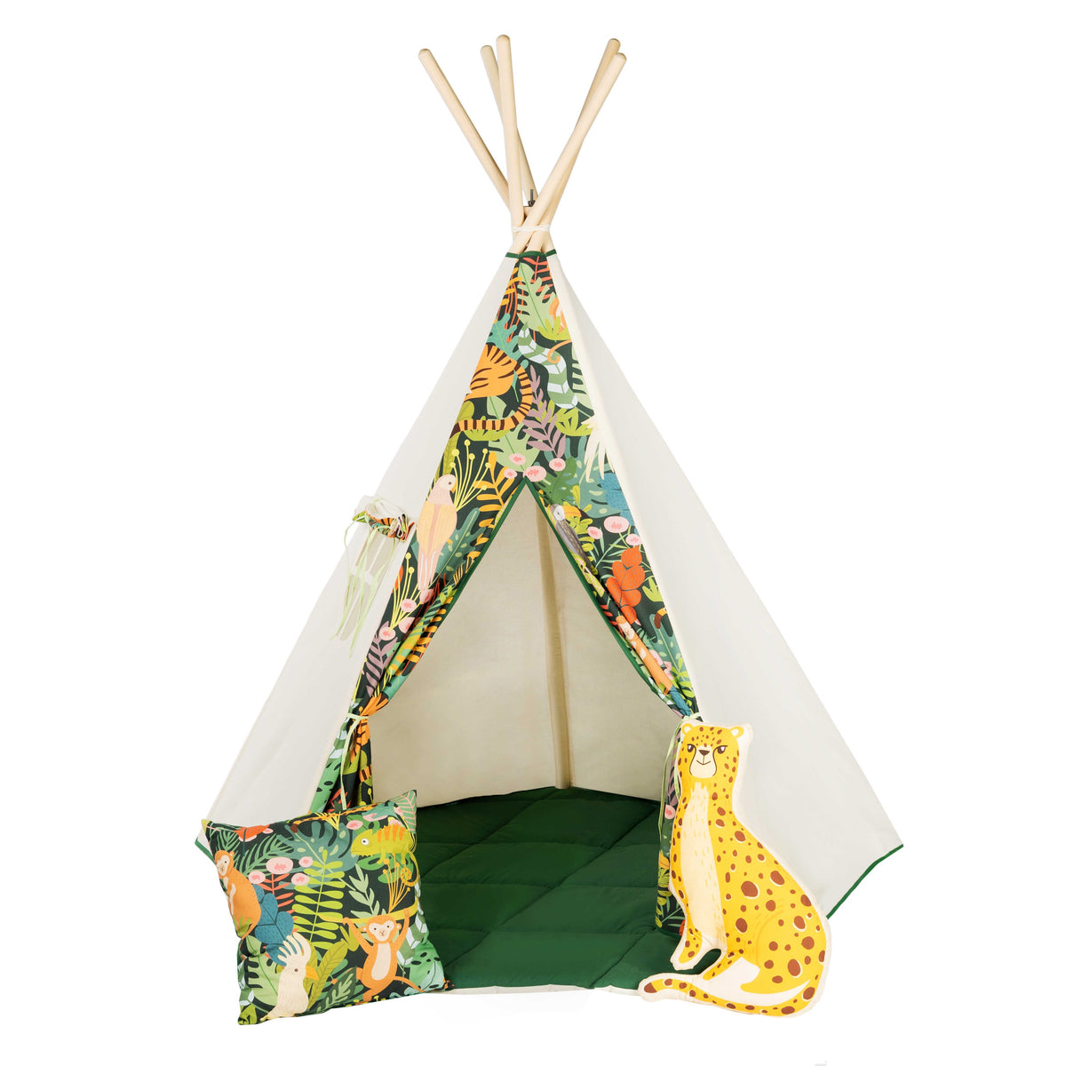 Jungle Teepee Tent | Teepee JUNGLE | Kids Teepee | Teepee Tent for Kids | Teepee Tent for Babies & Toddlers | Jungle Tent | Kids Teepee Tent | Teepee Tent for Boys & Girls |