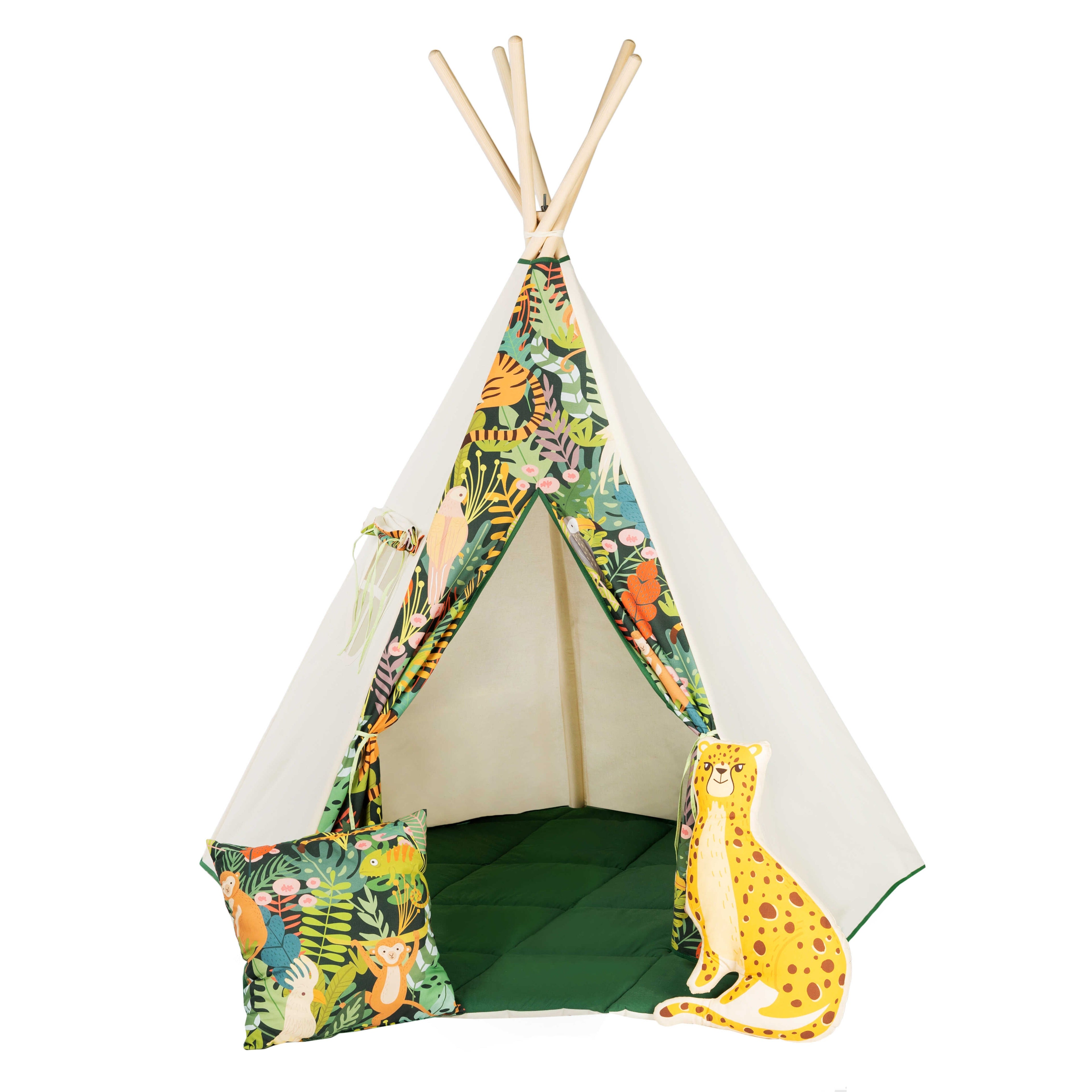 Jungle Teepee Tent | Teepee JUNGLE | Kids Teepee | Teepee Tent for Kids | Teepee Tent for Babies & Toddlers | Jungle Tent | Kids Teepee Tent | Teepee Tent for Boys & Girls |