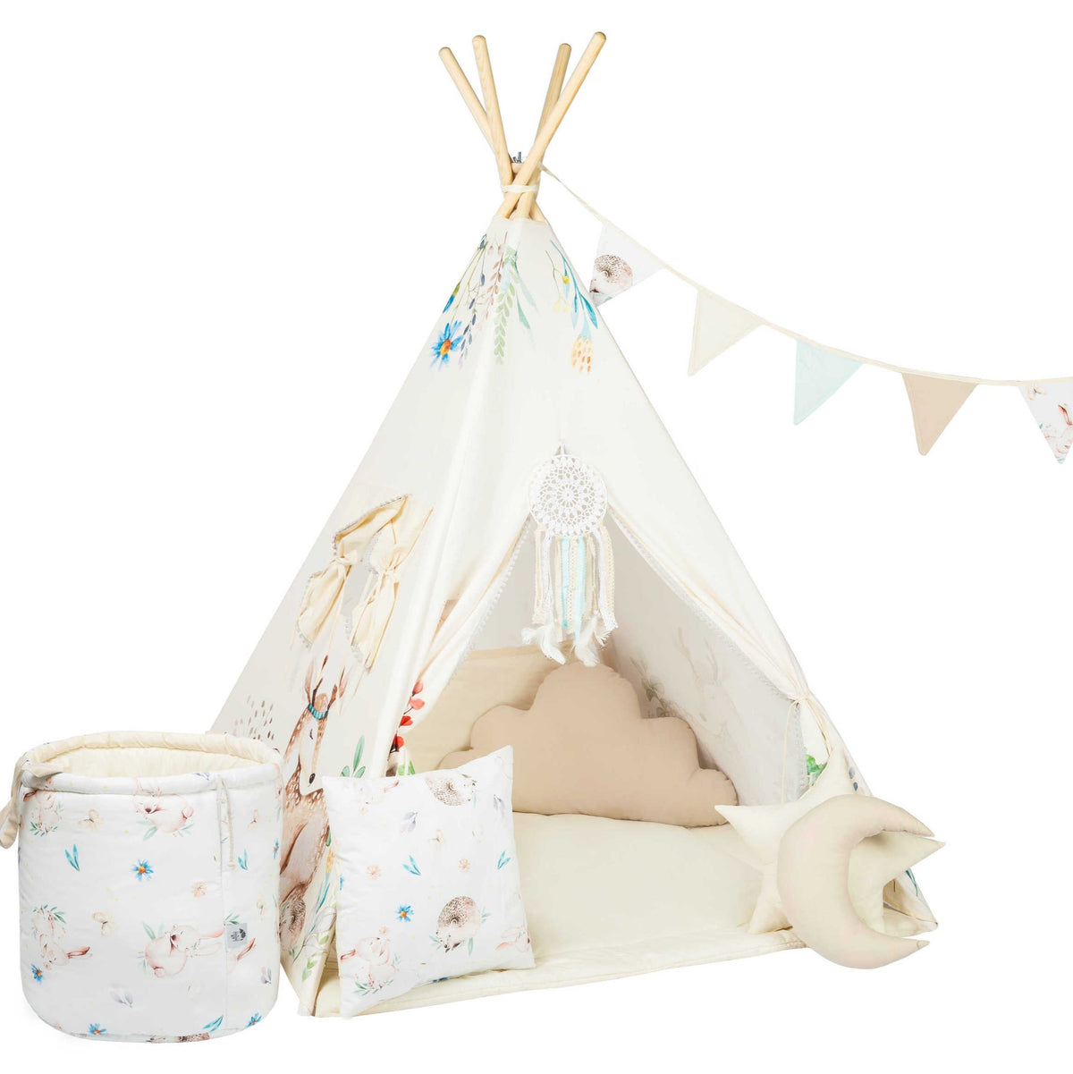 Kids Tipi Tent - Happy Forest