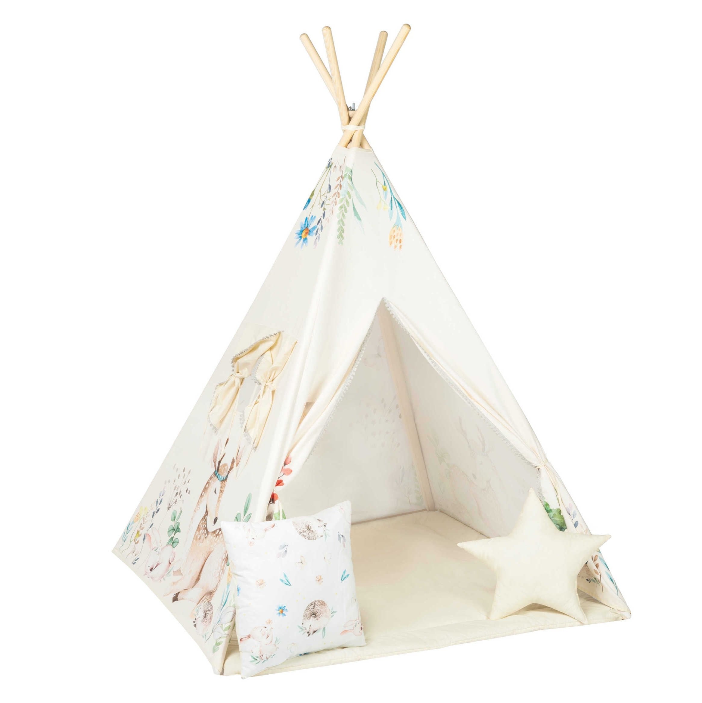 Kids Tipi Tent - Happy Forest