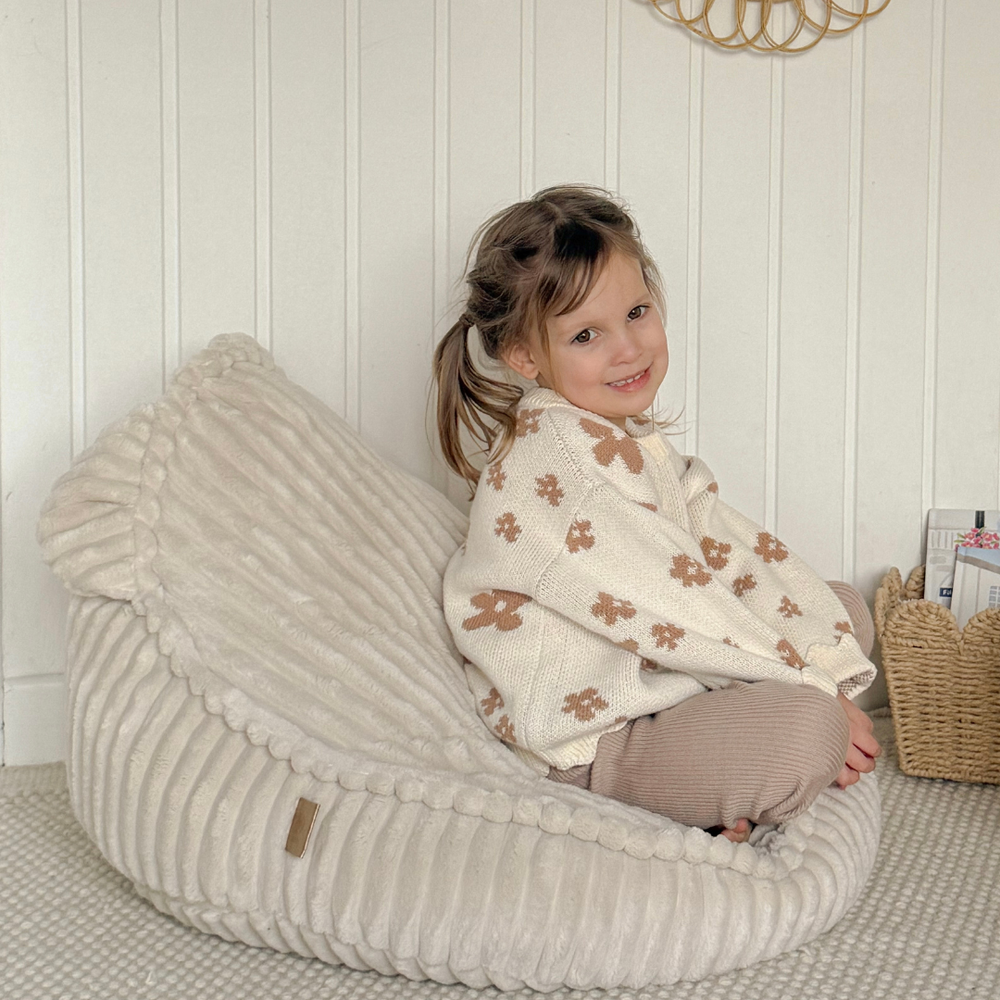 MeowBaby® Bean Bag for Kids - Kids Pouffe Teddy | CHURROS