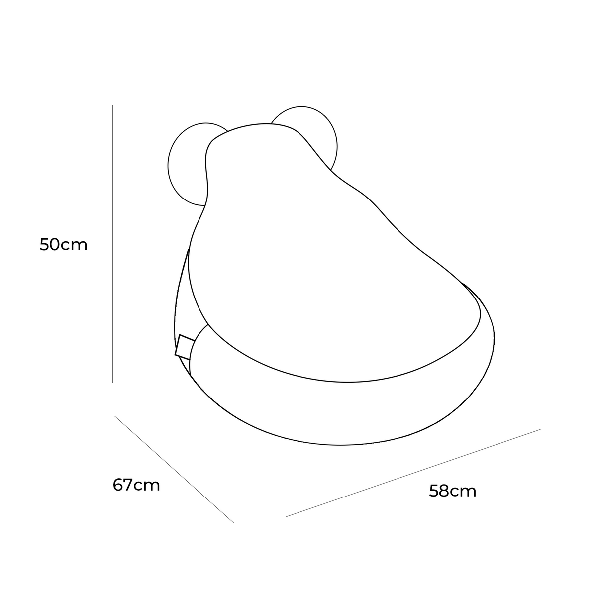 MeowBaby Kids Bean Bag Seat - Sako Bag Teddy | BEARLY