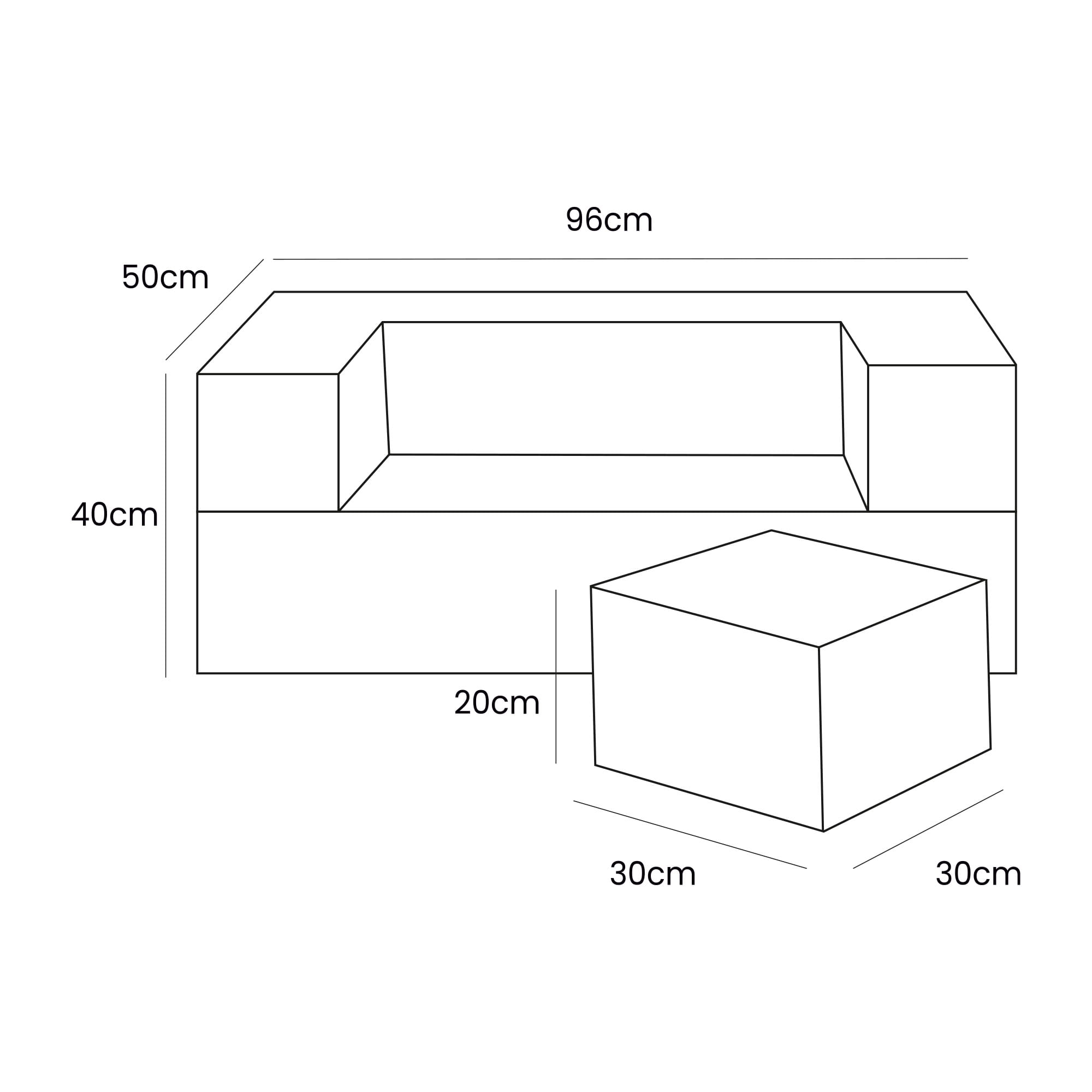 MeowBaby® Aesthetic Cube Sofa BEARLY