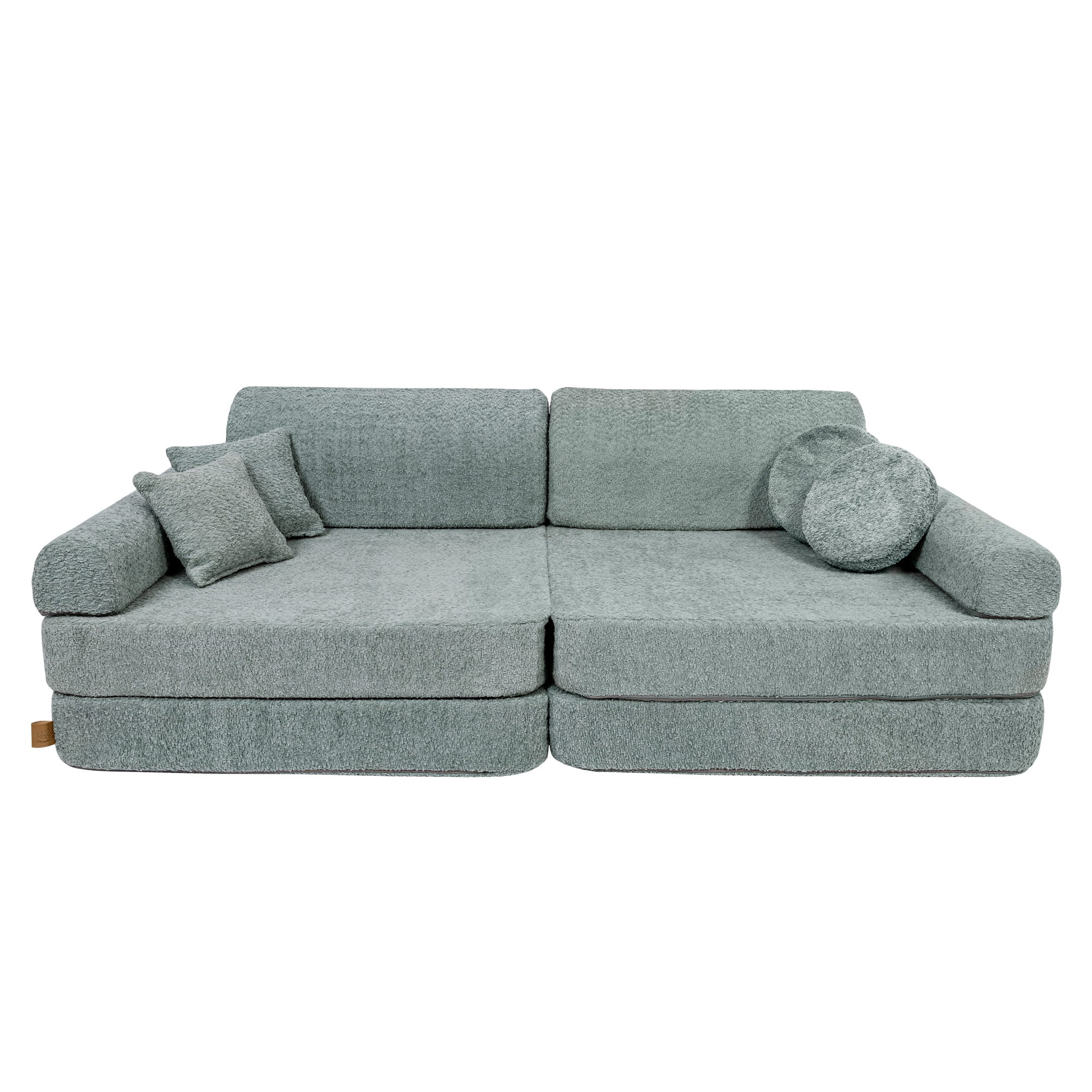 The MeowBaby® Mint Boucle Play Sofa | Kids Play Sofa Mint Boucle | Mint Boucle Modular Sofa for Kids |