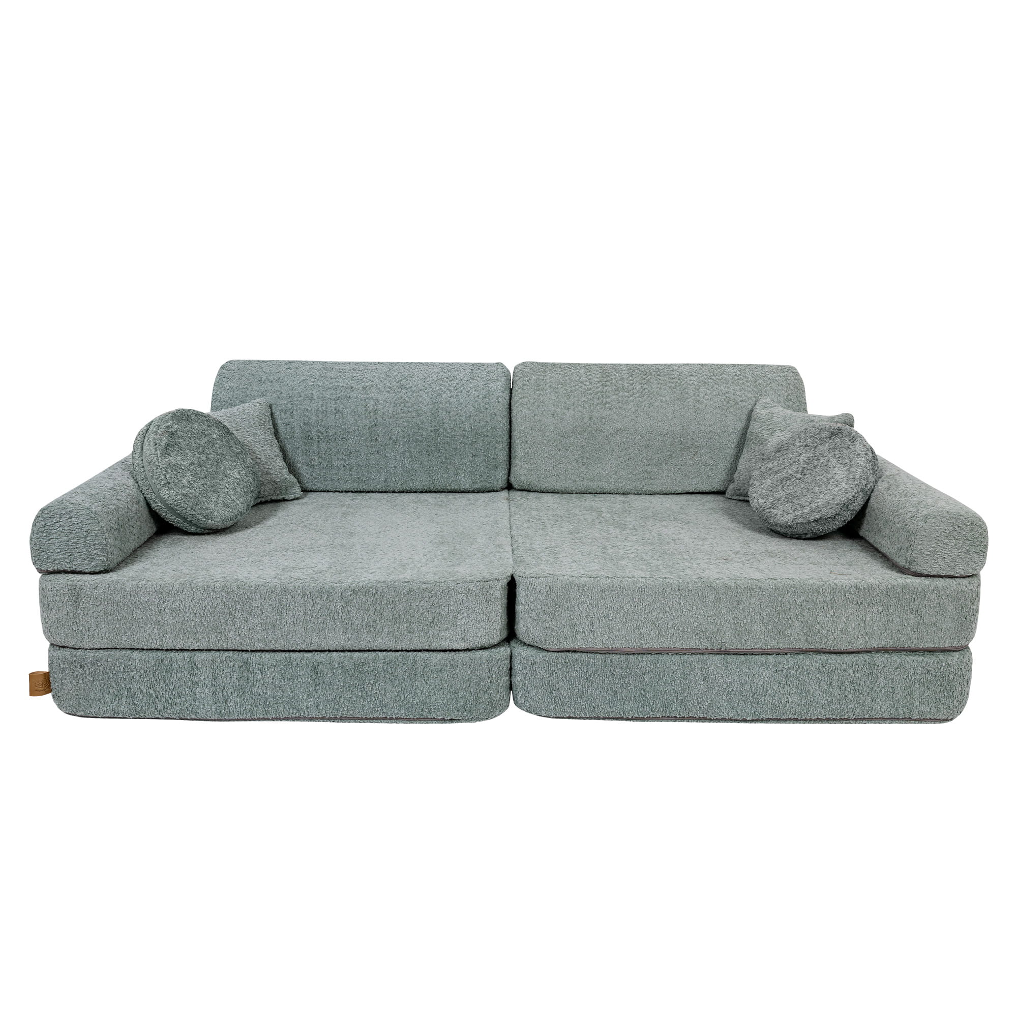The MeowBaby® Mint Boucle Play Sofa | Kids Play Sofa Mint Boucle | Mint Boucle Modular Sofa for Kids |