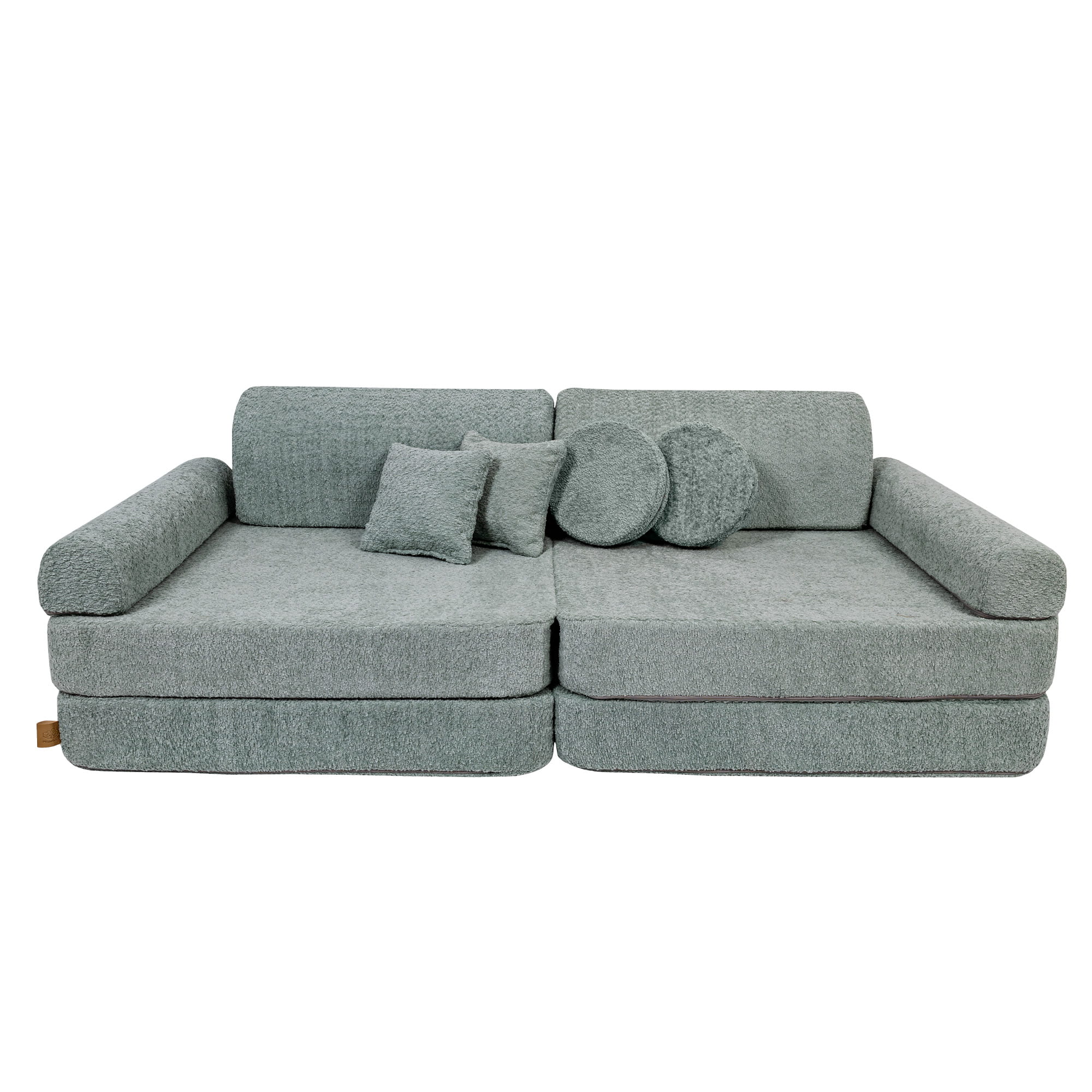 The MeowBaby® Mint Boucle Play Sofa | Kids Play Sofa Mint Boucle | Mint Boucle Modular Sofa for Kids |