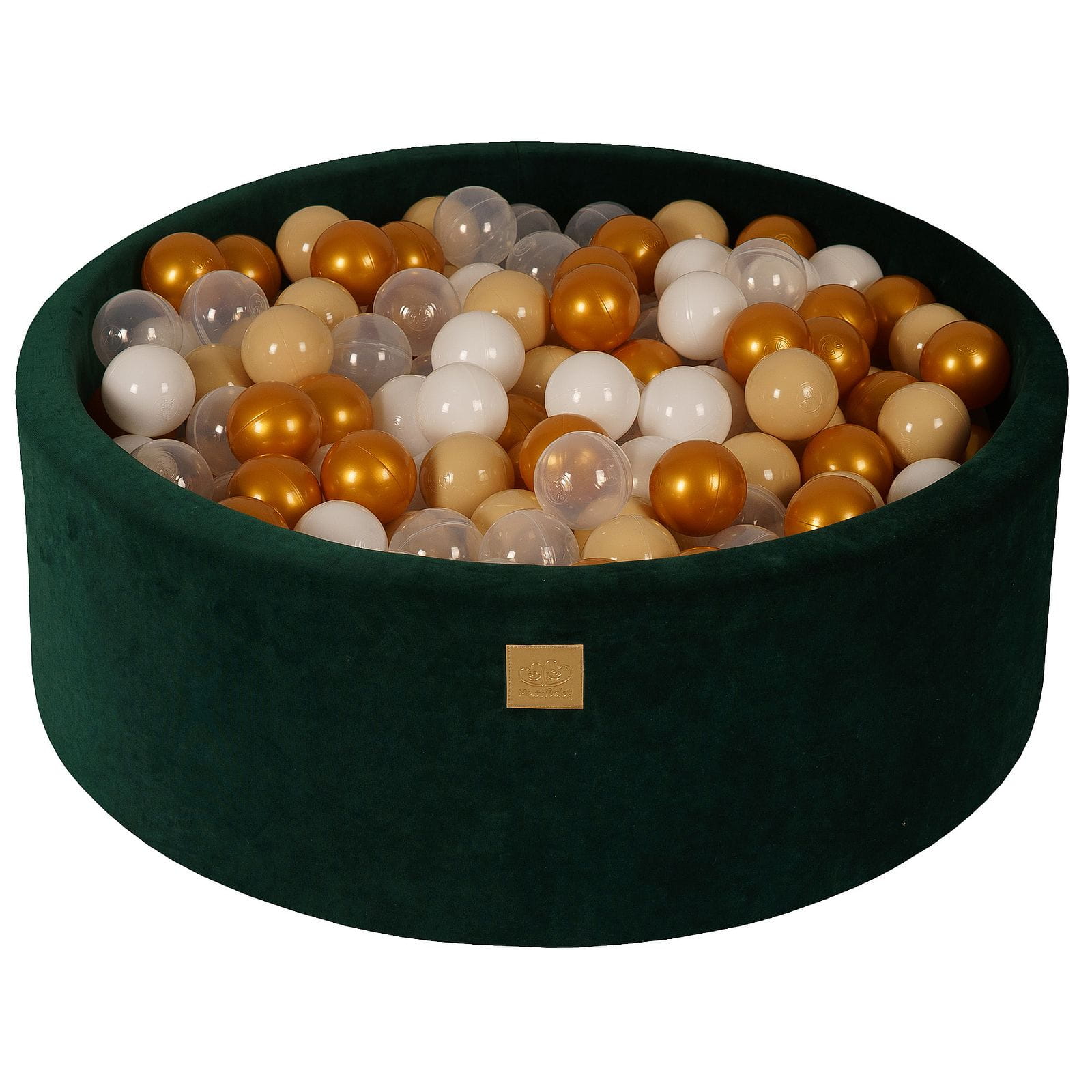 MeowBaby® VELVET Dark Green Ball Pit + 250 Balls - 90x30cm