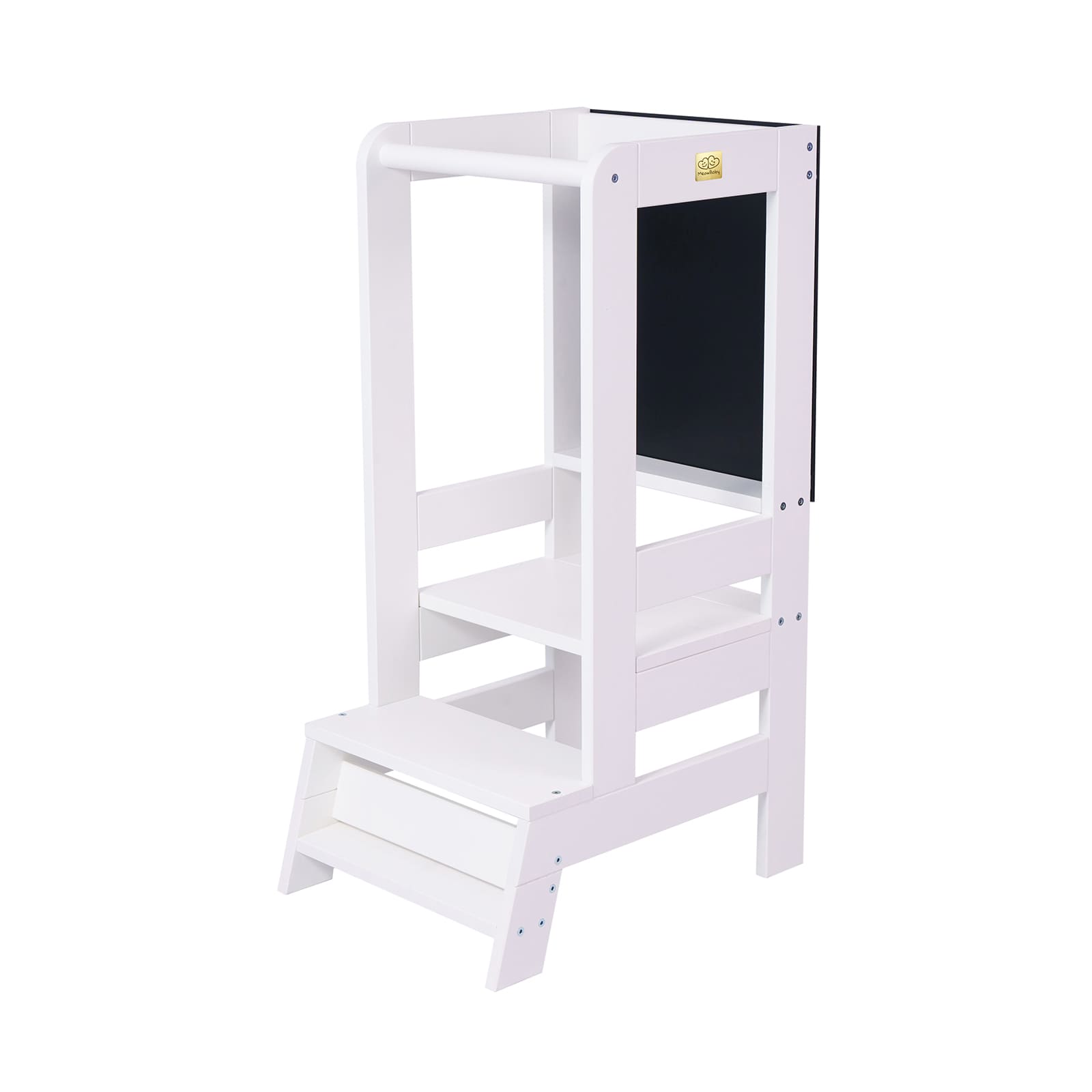 MeowBaby® Wooden Kitchen Nursery Step Stool for Kids