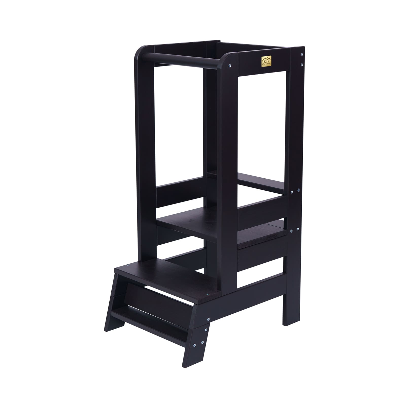 MeowBaby® Wooden Kitchen Nursery Step Stool for Kids