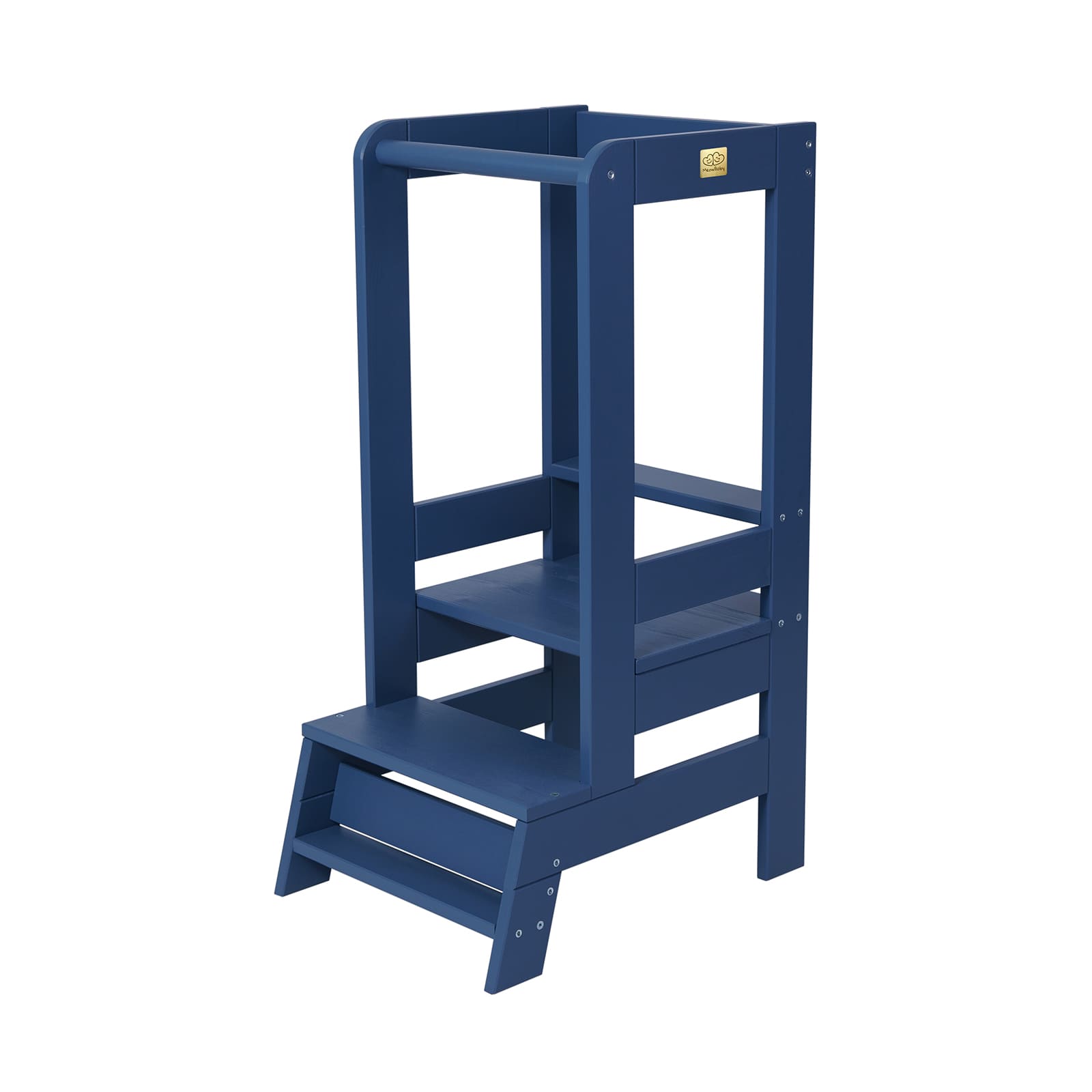 MeowBaby® Wooden Kitchen Nursery Step Stool for Kids