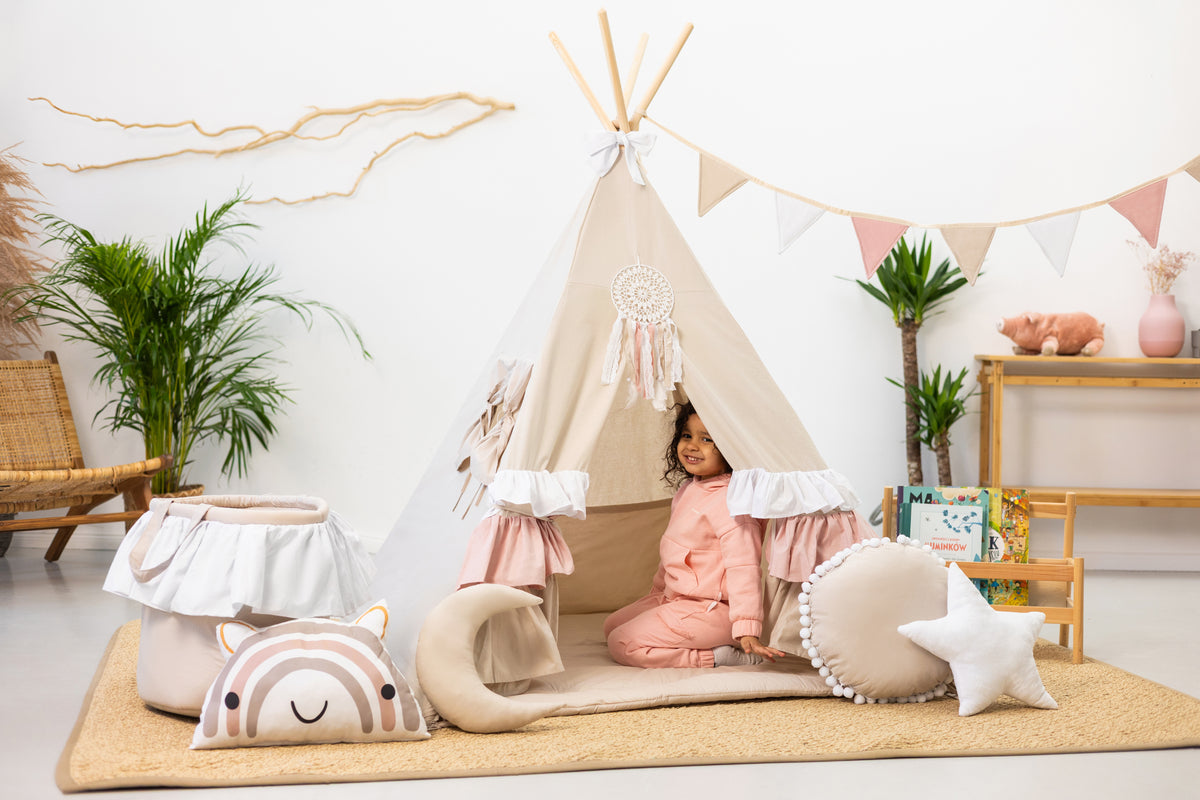 Teepees for Girls | Beige Teepee Tent | Kids Teepee | Teepee Tent for Kids | Kids Teepee Tent | Teepee Beige | Baby Teepee | Beige Tent | Teepees for Kids |