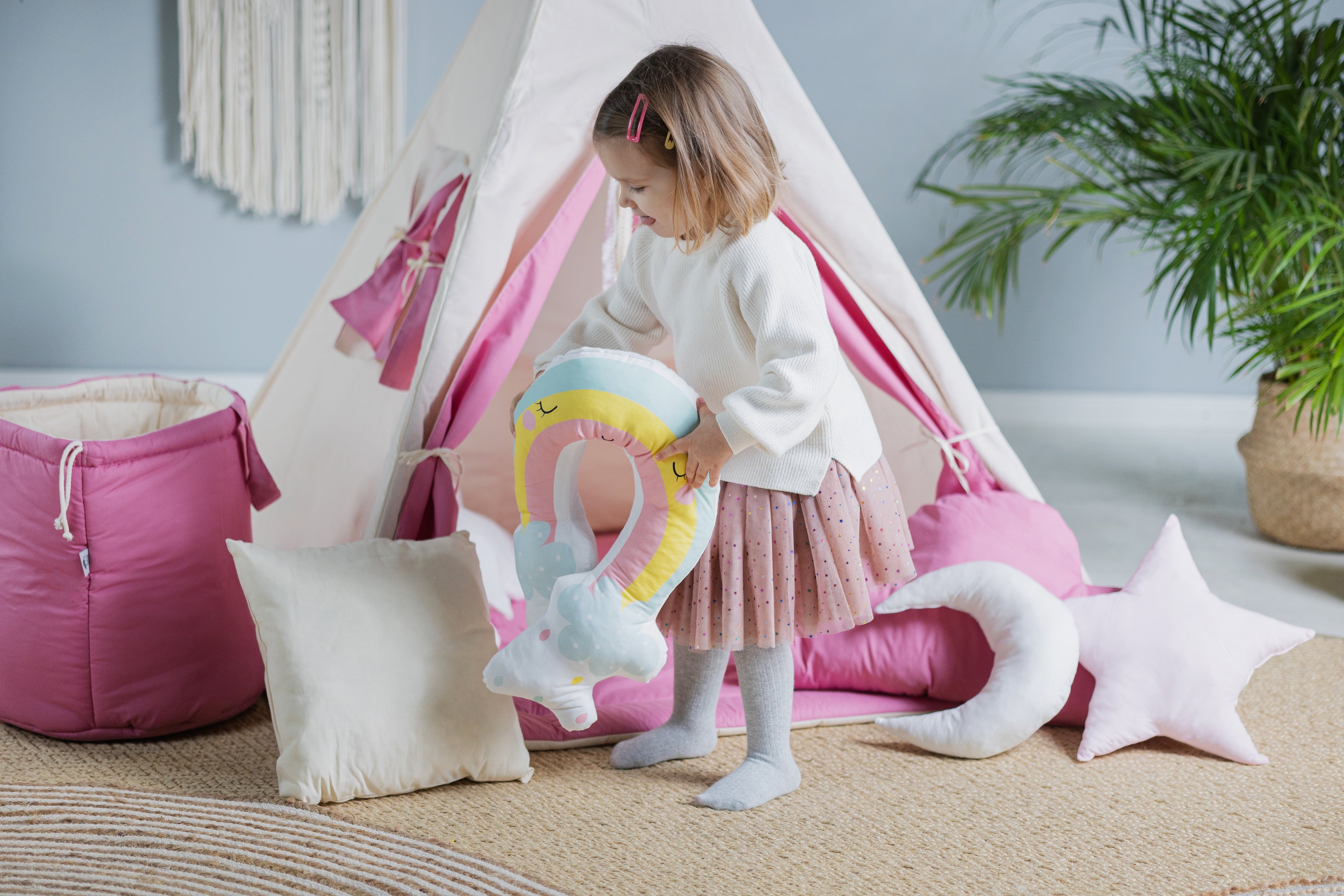Kids Teepee - Pink Rose