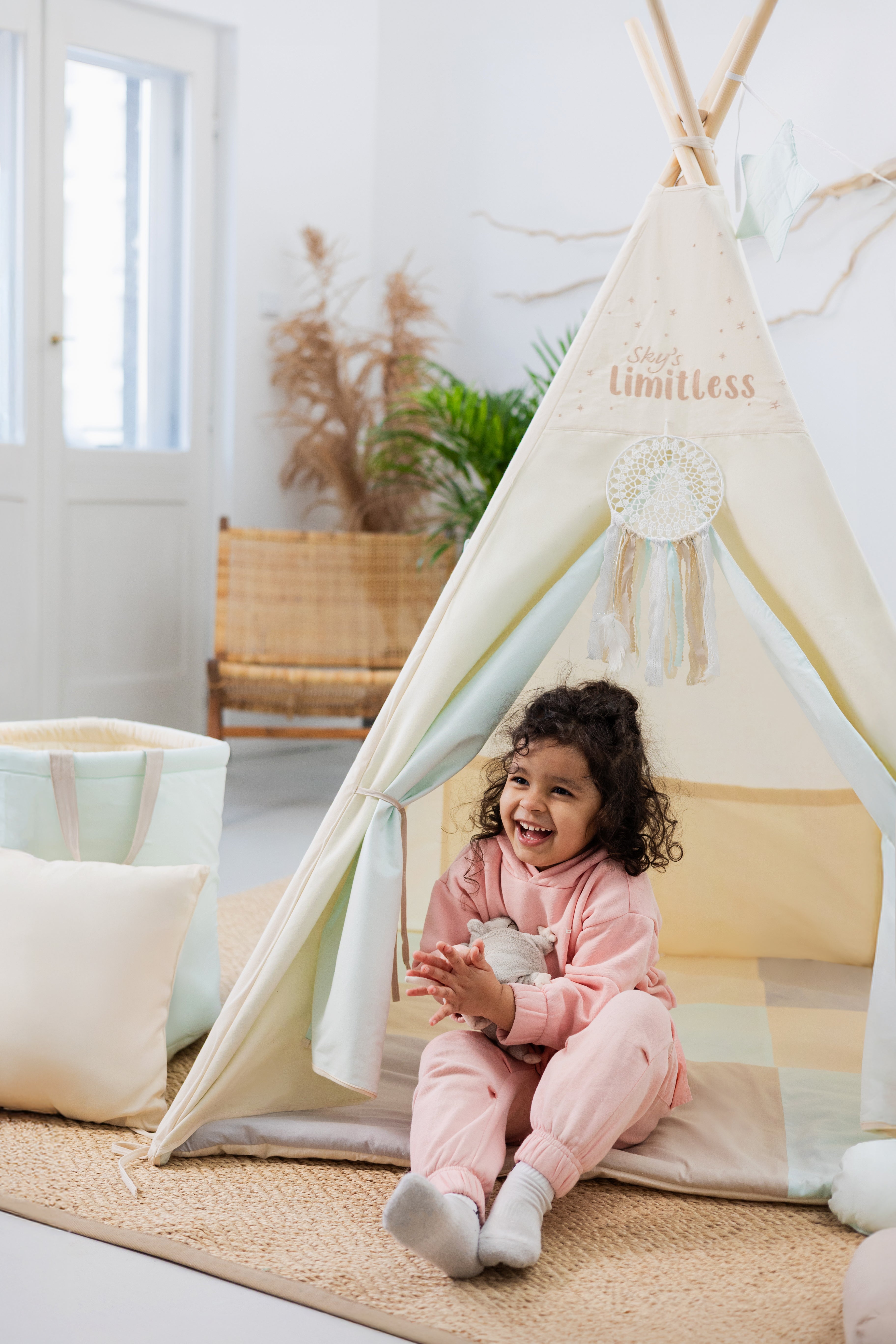 Kids Teepee - Pastel Sky Palace