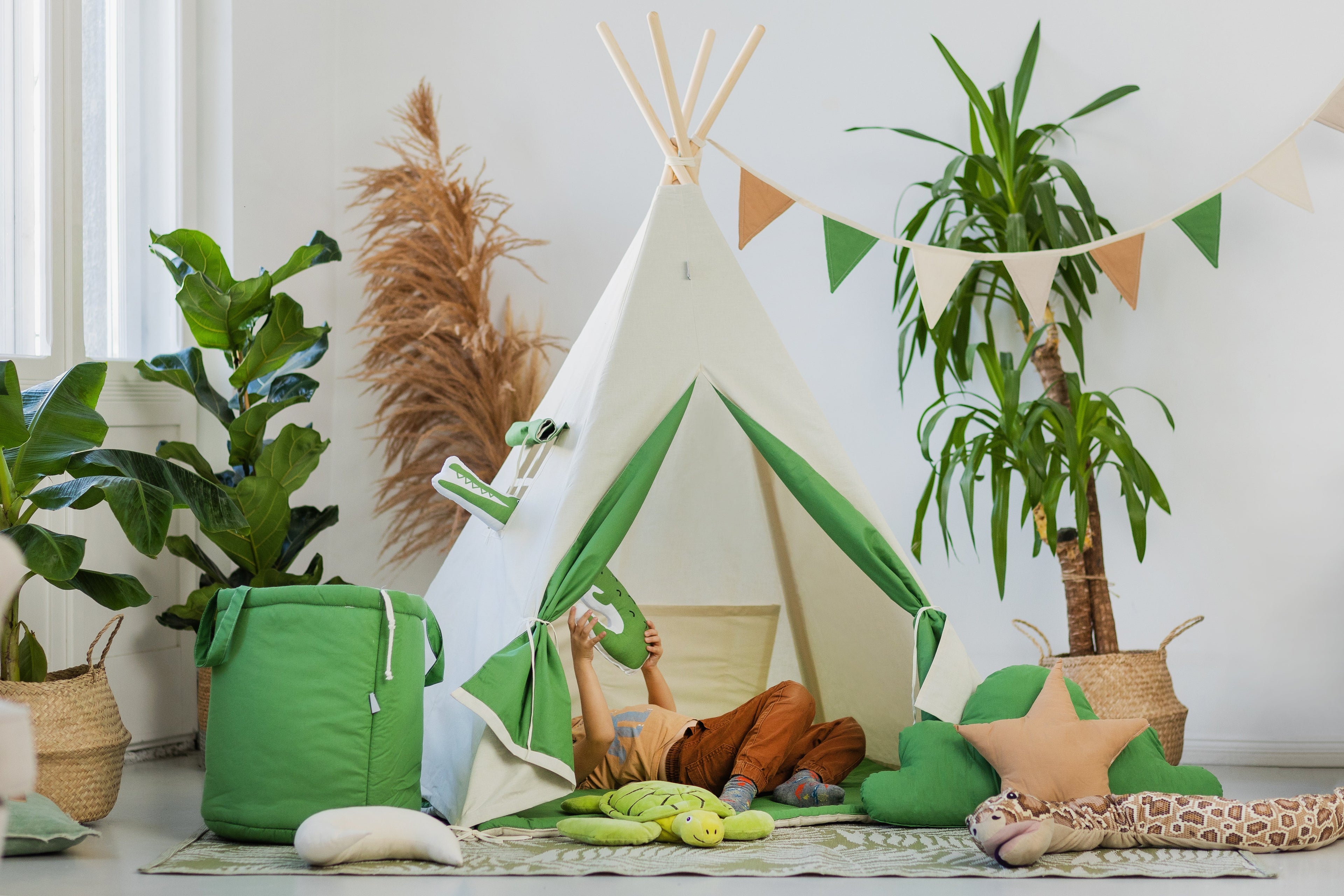 Green Teepee Tent | Teepee Green | Kids Teepee | Teepee Tent for Kids | Teepee Tent for Babies and Toddlers | Green Tent | Kids Teepee Tent | Teepee Tent for Boys & Girls |