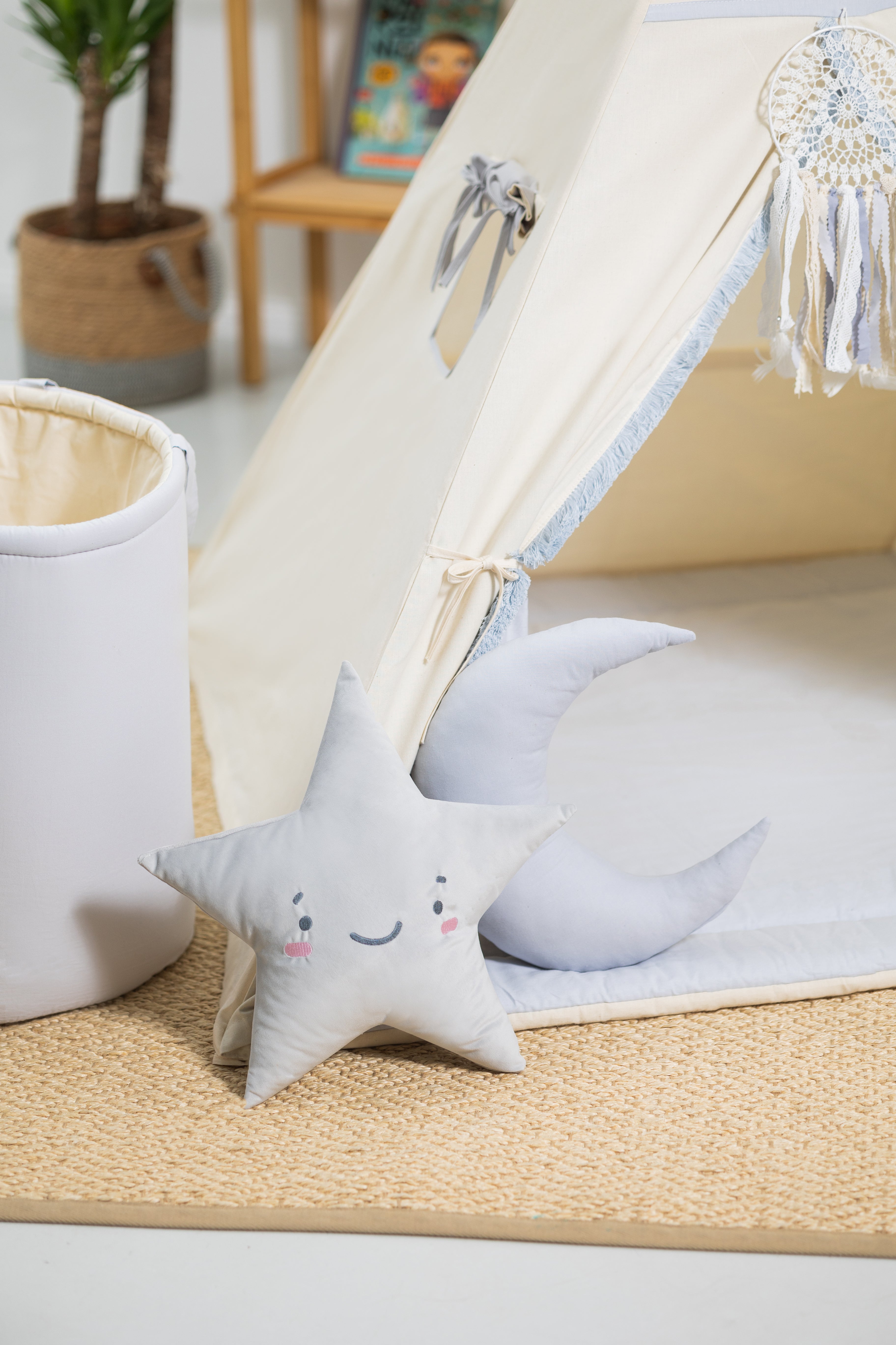 Kids Teepee - Grey Fringe