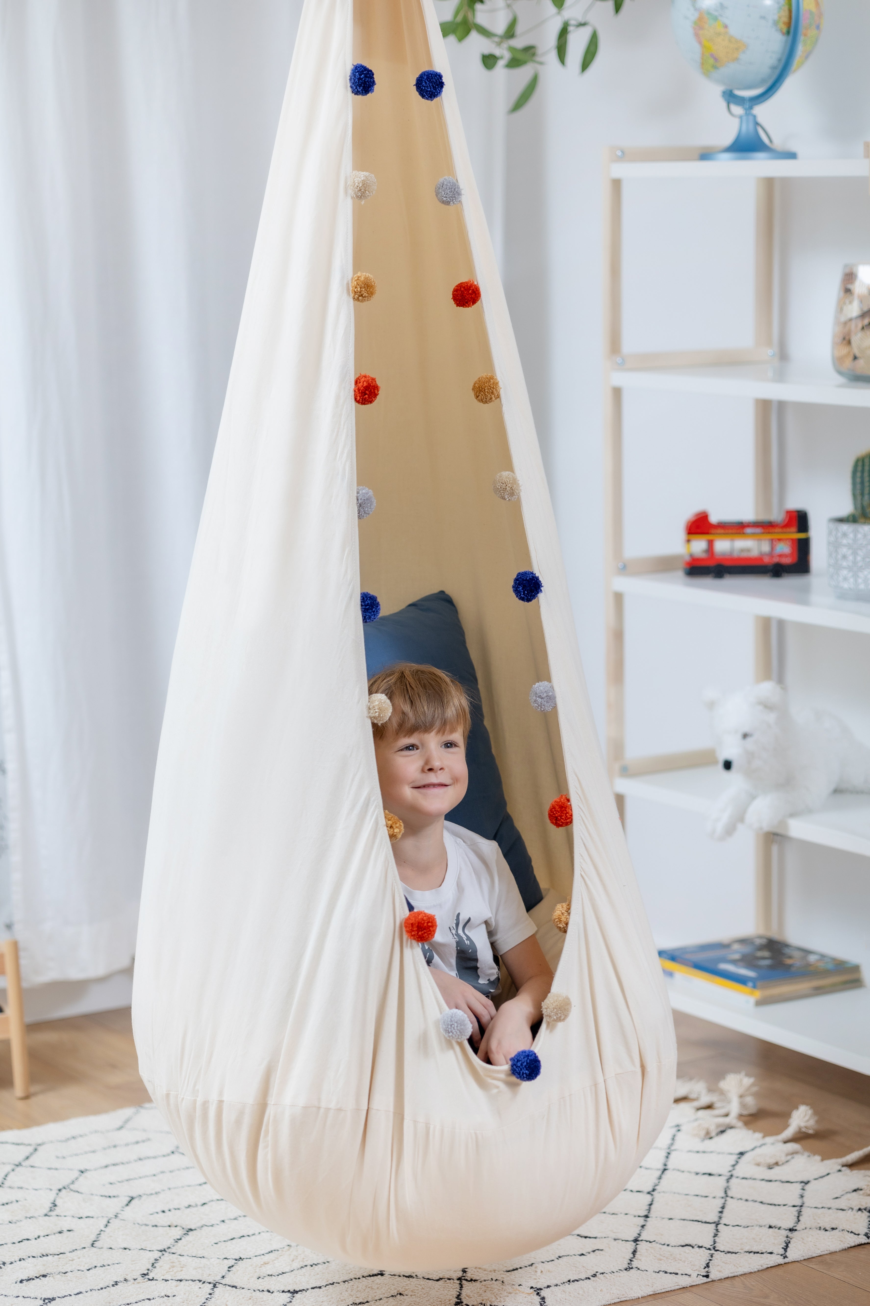 Large Kids Cocoon Swing - Happy PomPoms