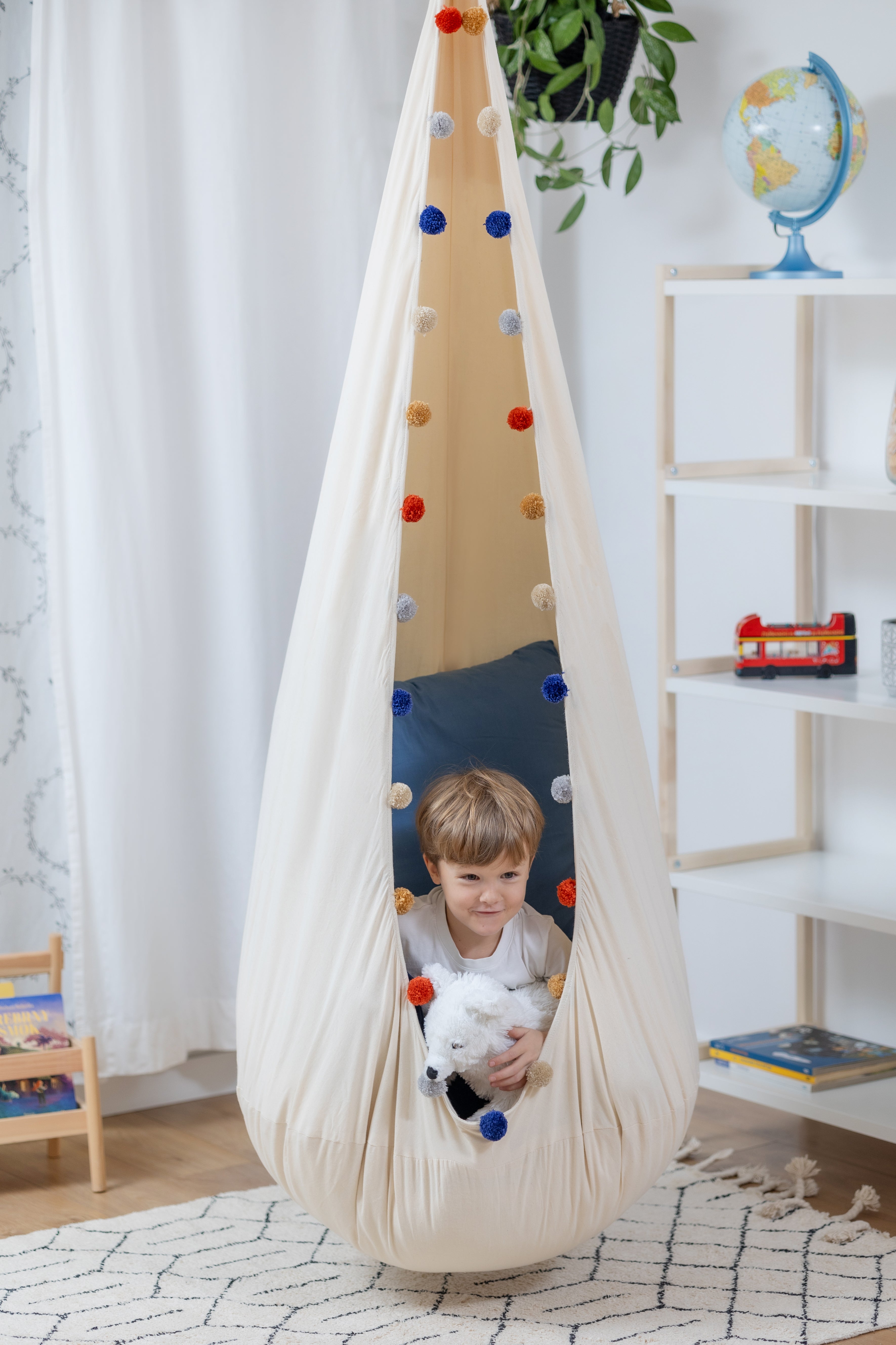 Large Kids Cocoon Swing - Happy PomPoms