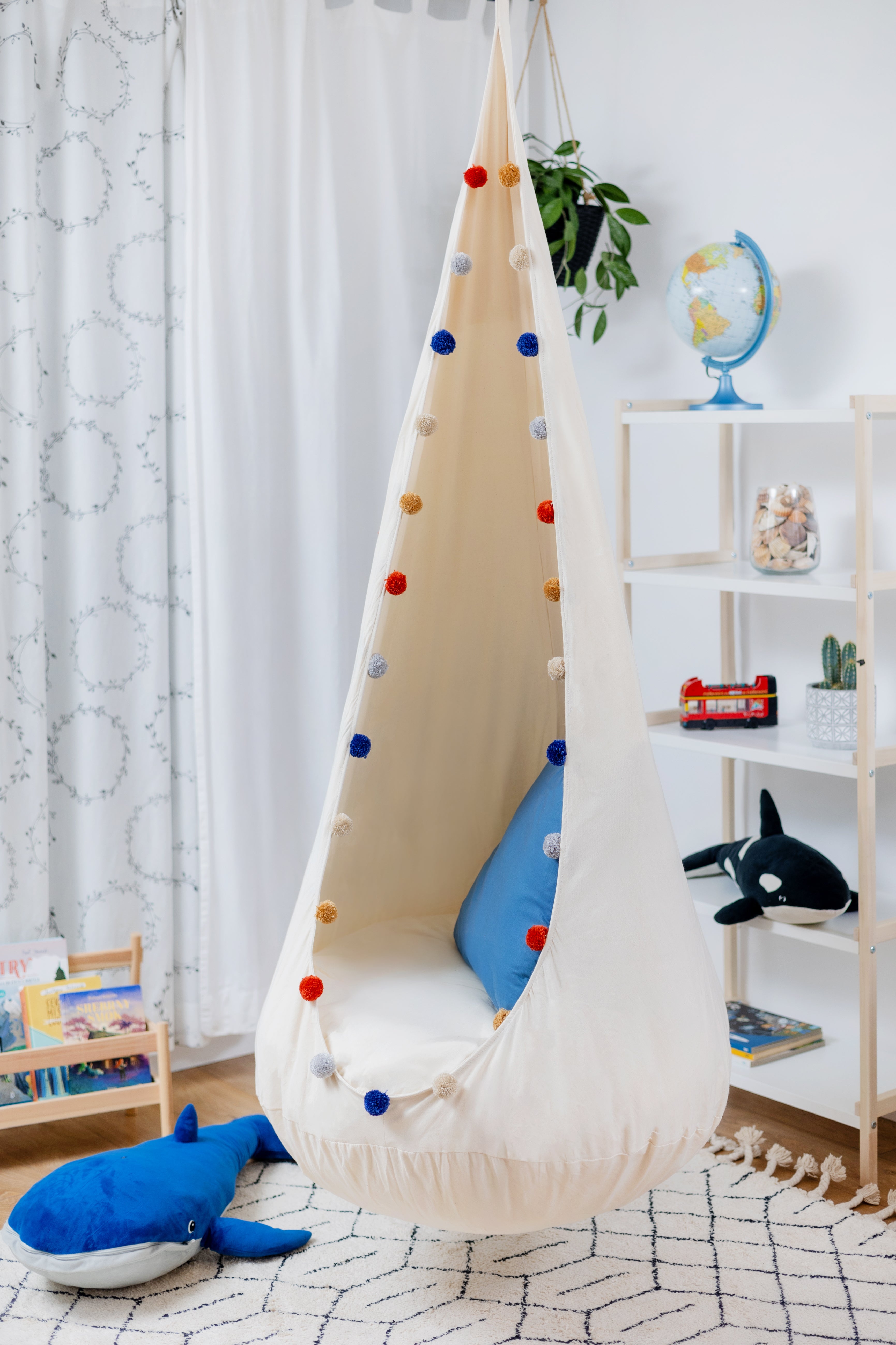Large Kids Cocoon Swing - Happy PomPoms