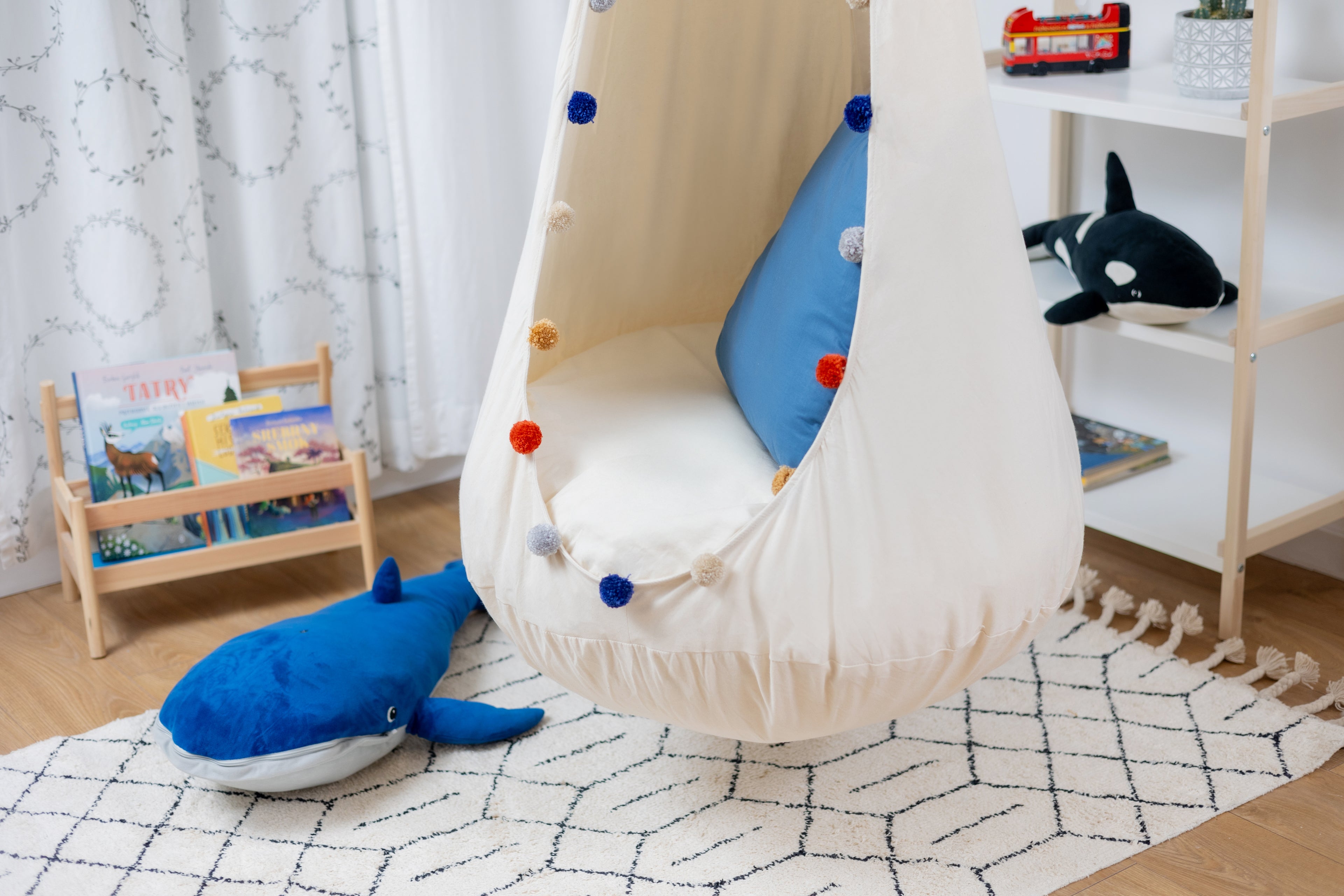 Large Kids Cocoon Swing - Happy PomPoms