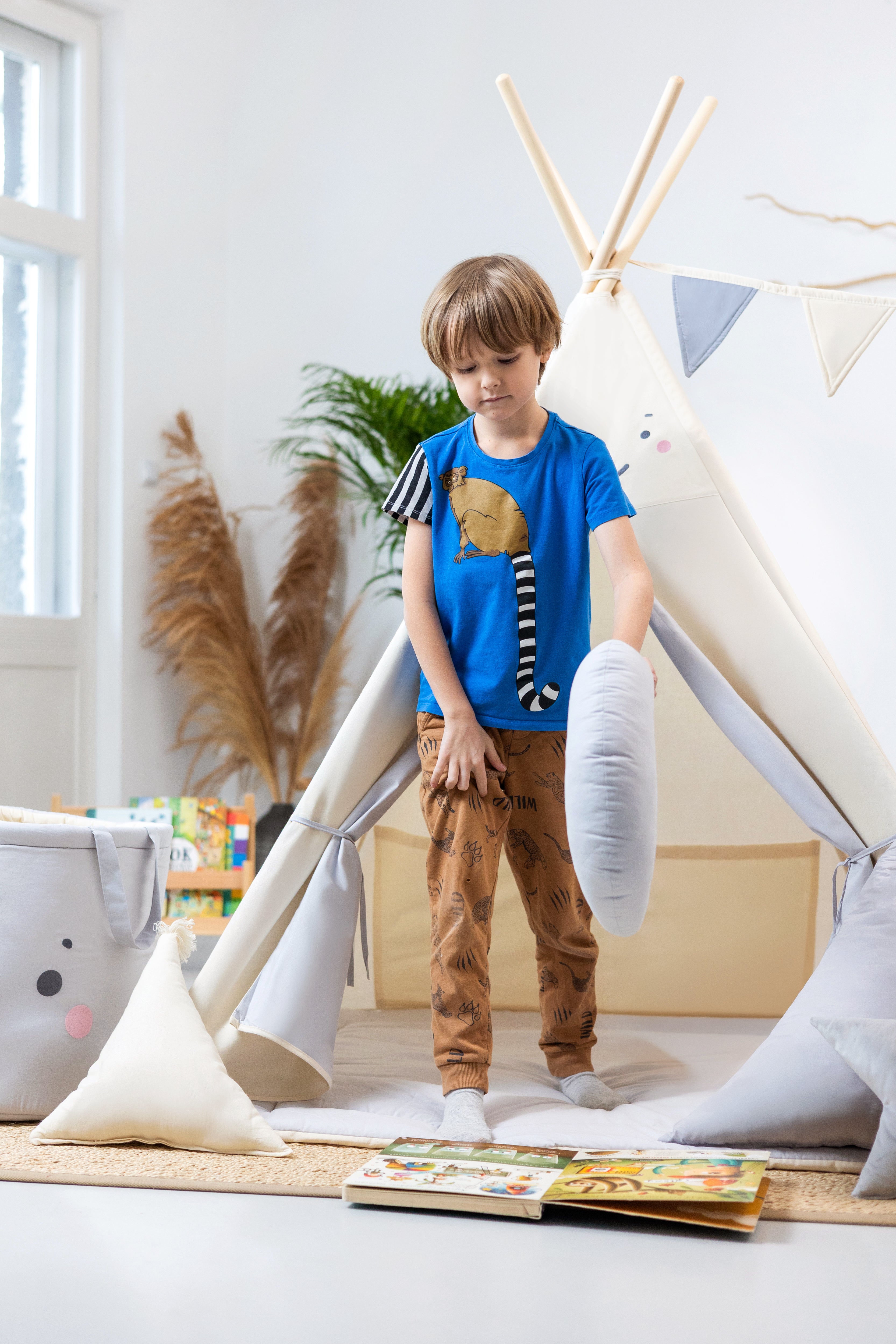 Cream and Grey Teepee Tent | Teepee Cream | Kids Teepee | Teepee Tent for Kids | Baby Teepee Tent | Cream Tent | Kids Teepee Tent | Teepee Tent for Boys | Teepee Tent for Girls | Teepee |