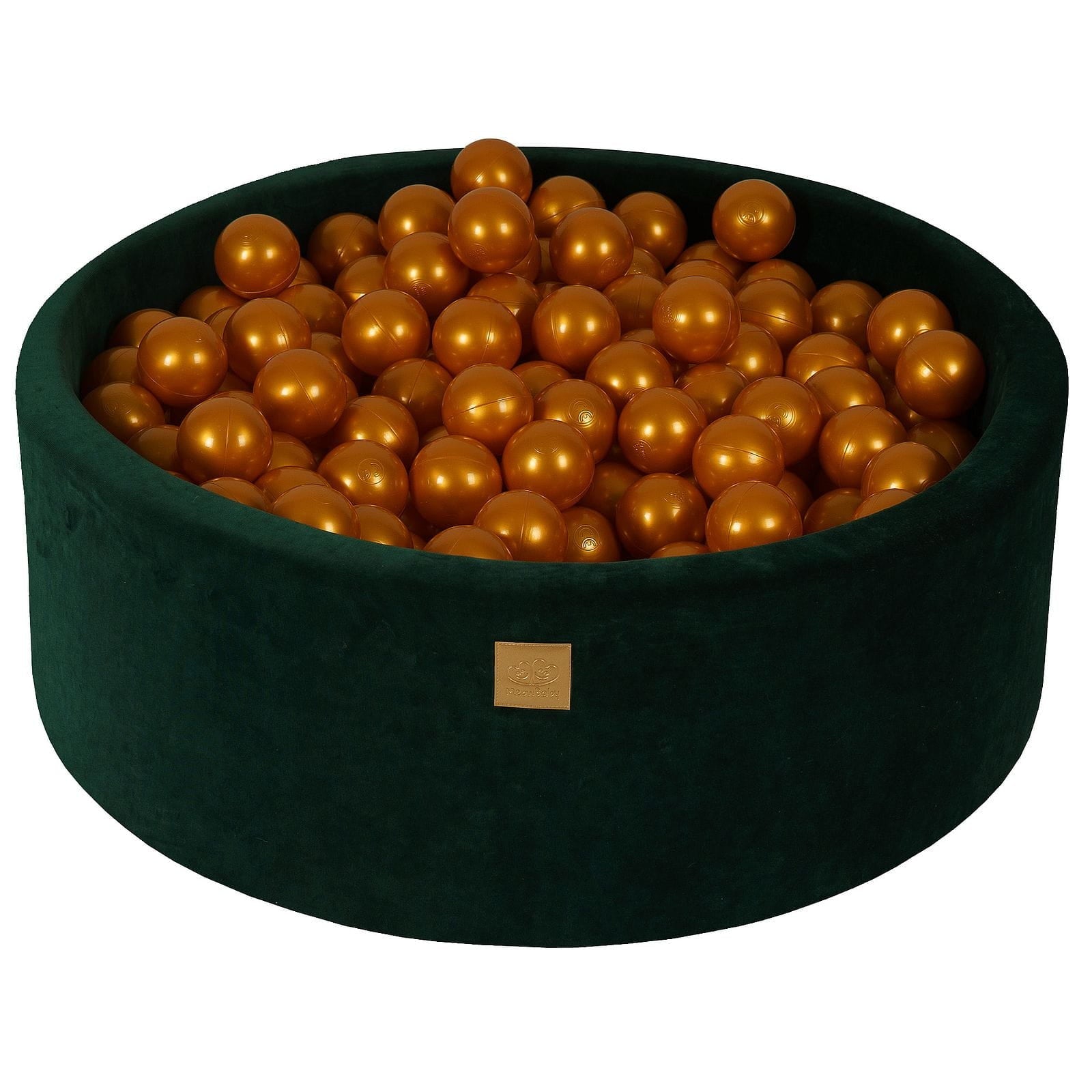 MeowBaby® VELVET Dark Green Ball Pit + 250 Balls - 90x30cm