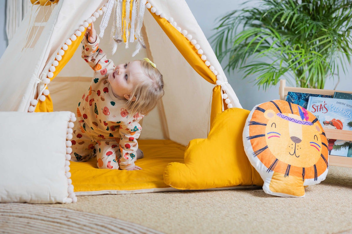 Mustard Teepee Tent | Teepee Mustard | Kids Teepee | Teepee Tent for Kids | Teepee Tent for Babies & Toddlers | Mustard Tent | Kids Teepee Tent | Teepee Tent for Boys & Girls |