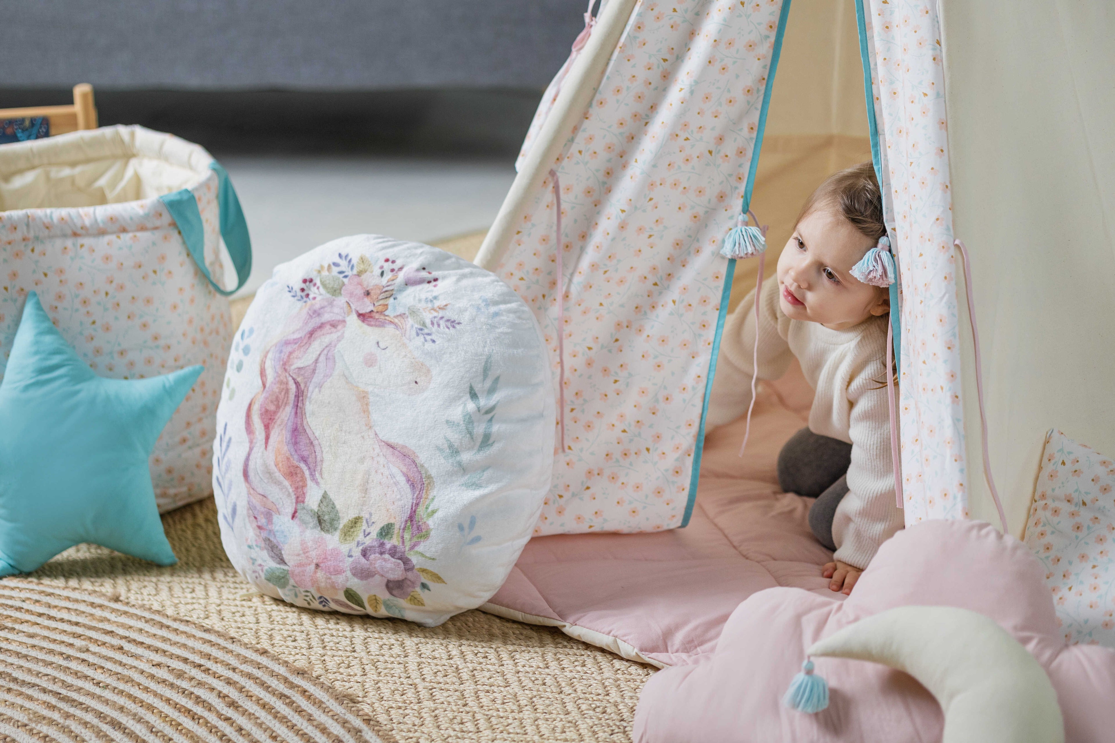 eepee Tent with Flowers | Teepee Flower | Kids Teepee | Teepee Tent for Kids | Teepee Tent for Babies and Toddlers | Flower Tent | Kids Teepee Tent | Teepee Tent for Girls |