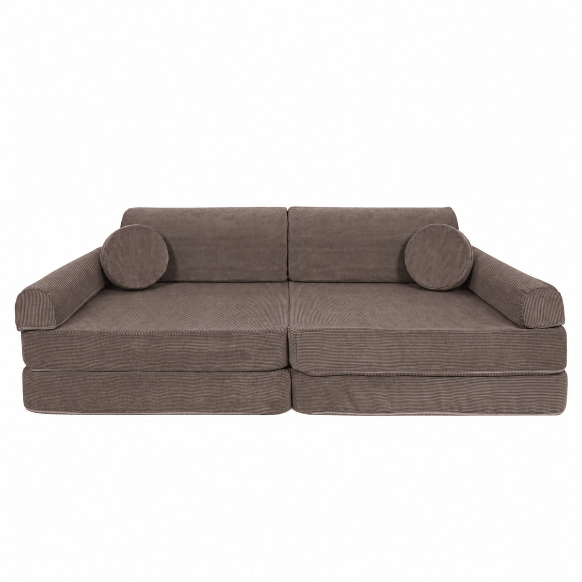 modular play sofa | modular play couch | MeowBaby play sofa slimcord | play sofa | play couch | taupe colour play sofa for kids |