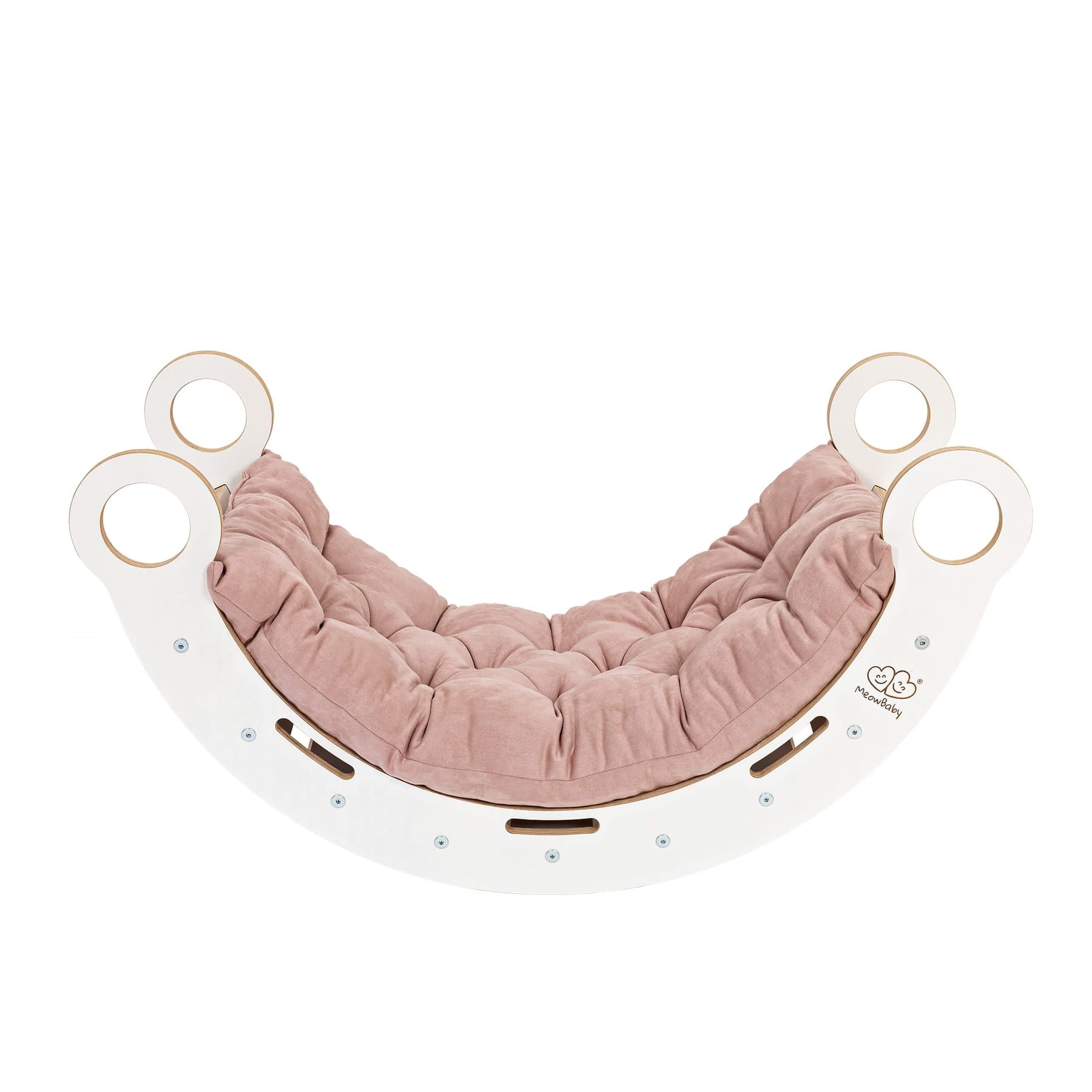 MeowBaby® Dream Rocker with Slide & Ladder & Cushion | White - M size