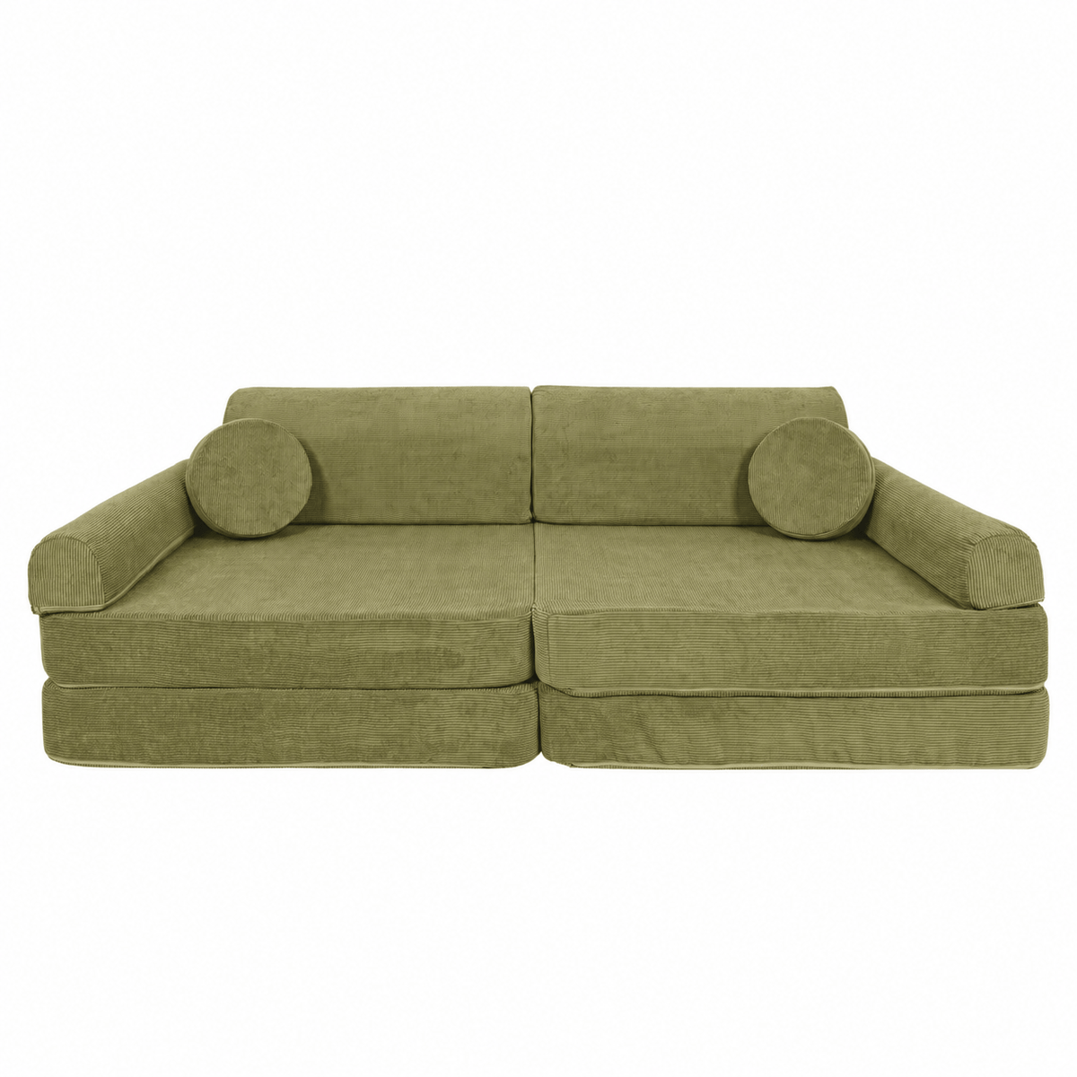modular play sofa | modular play couch | MeowBaby play sofa slimcord | play sofa | play couch | lime colour play sofa for kids |