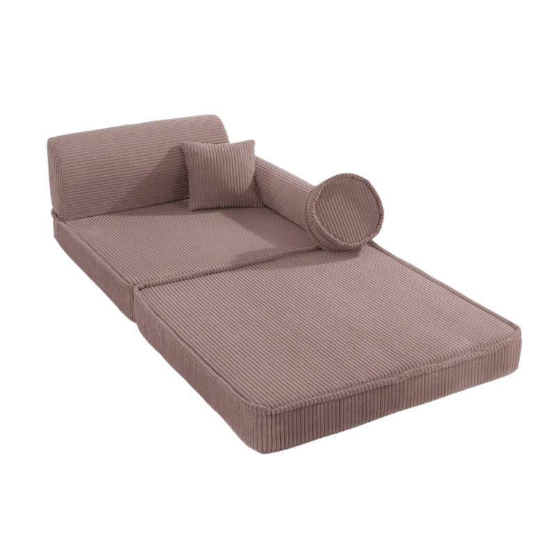 pink corduroy play sofa | pink corduroy Play Sofa | Play Sofa Kids pink corduroy | MeowBaby pink corduroy soft play sofa |
