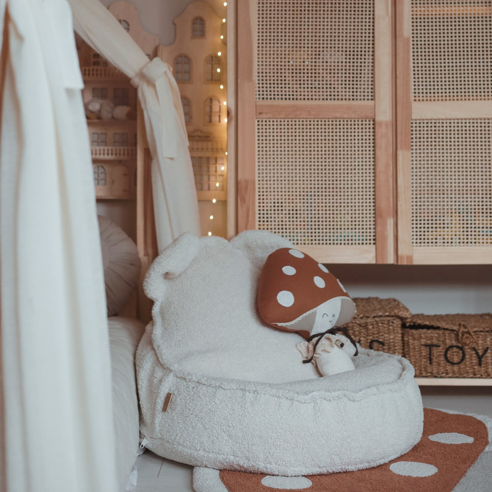 MeowBaby® BOUCLE Bean Bag for Kids - Kids Pouffe Teddy