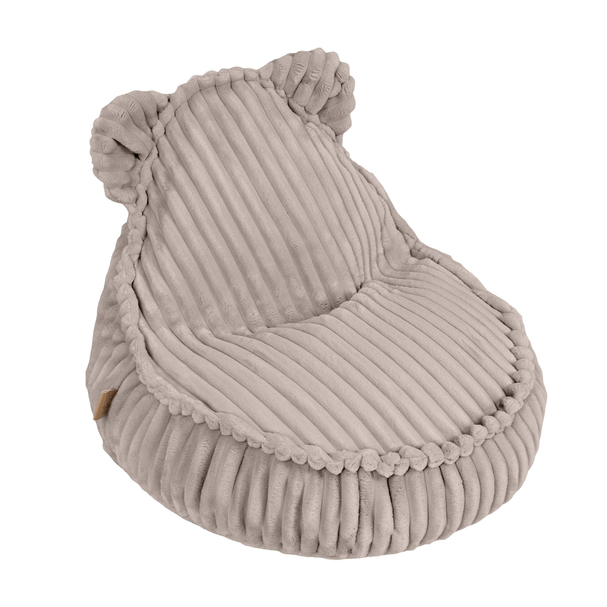 beige MeowBaby CHURROS Sako Bag Teddy | bean bag for kids | kids pouf teddy | pouffe for kids |