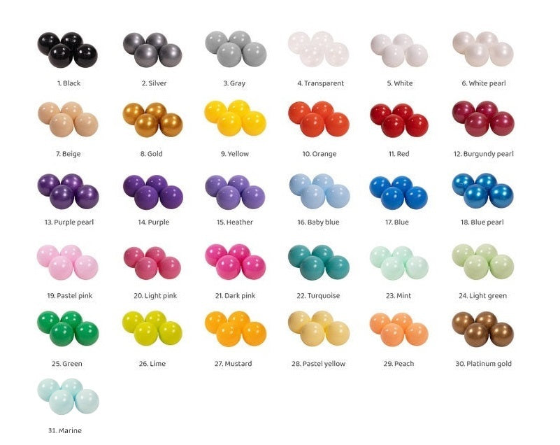 MeowBaby® BEARLY Soft Play + Ball Pit 90x30CM + 200 Balls