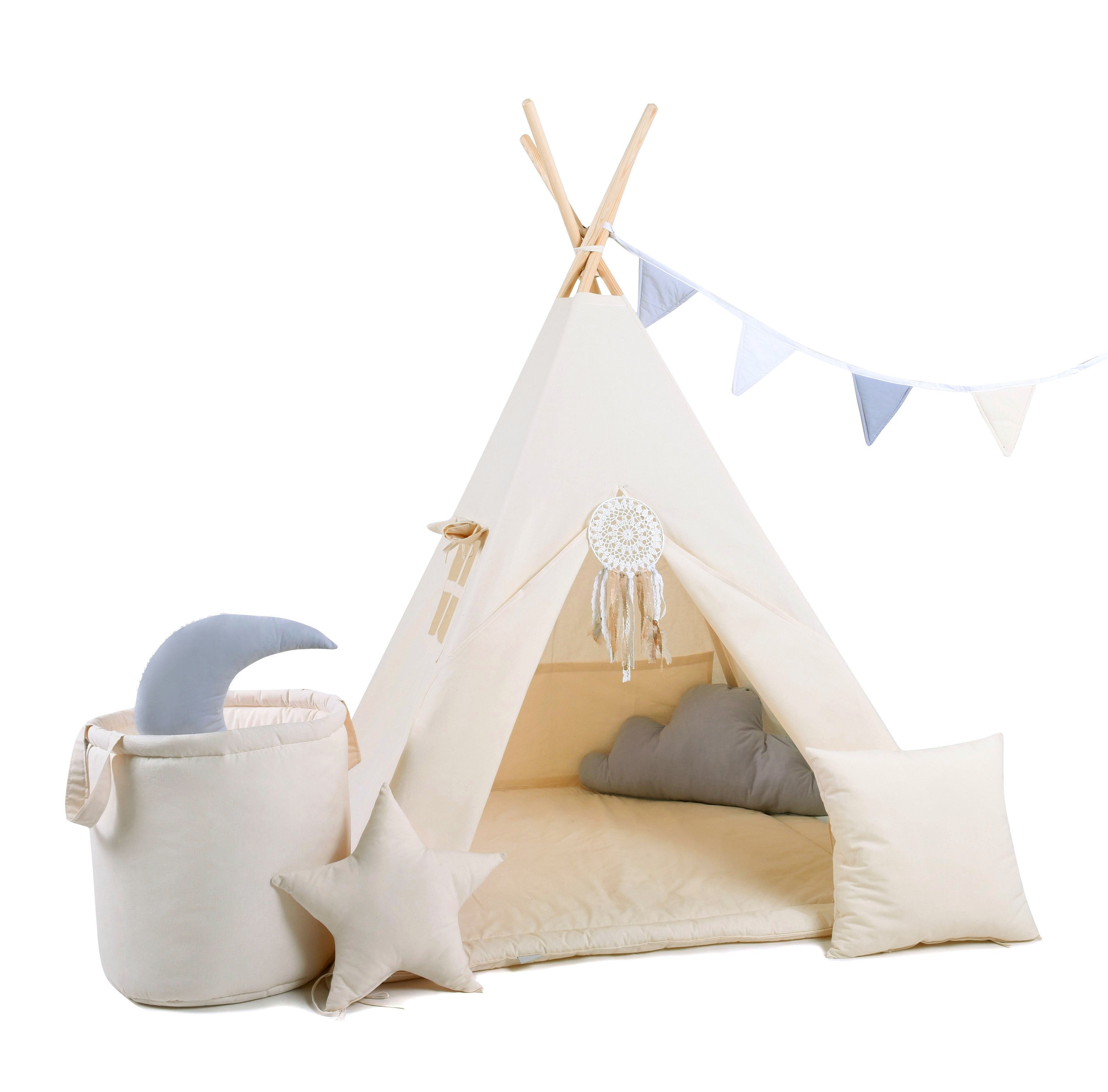 Cream Teepee Tent | Kids Teepee | Teepee Tent for Kids | Kids Teepee Tent | Teepee Cream | Baby Teepee | Teepees for Boys | Teepees for Girls | Cream Tent |