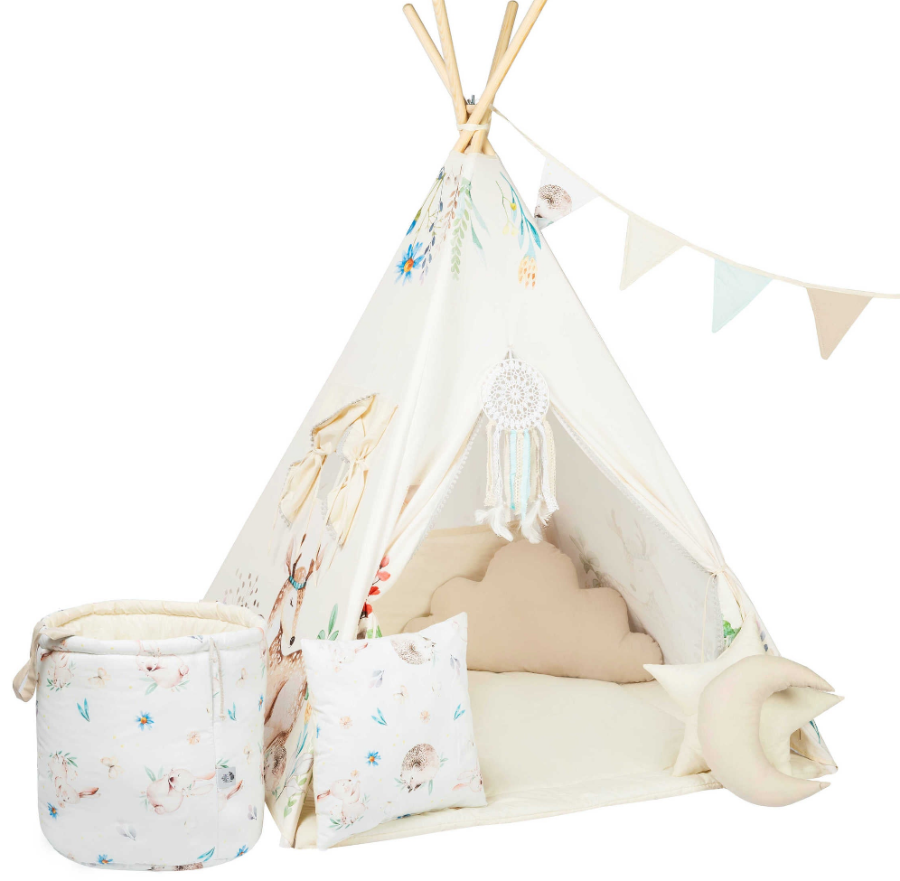 Kids Tipi Tent - Happy Forest