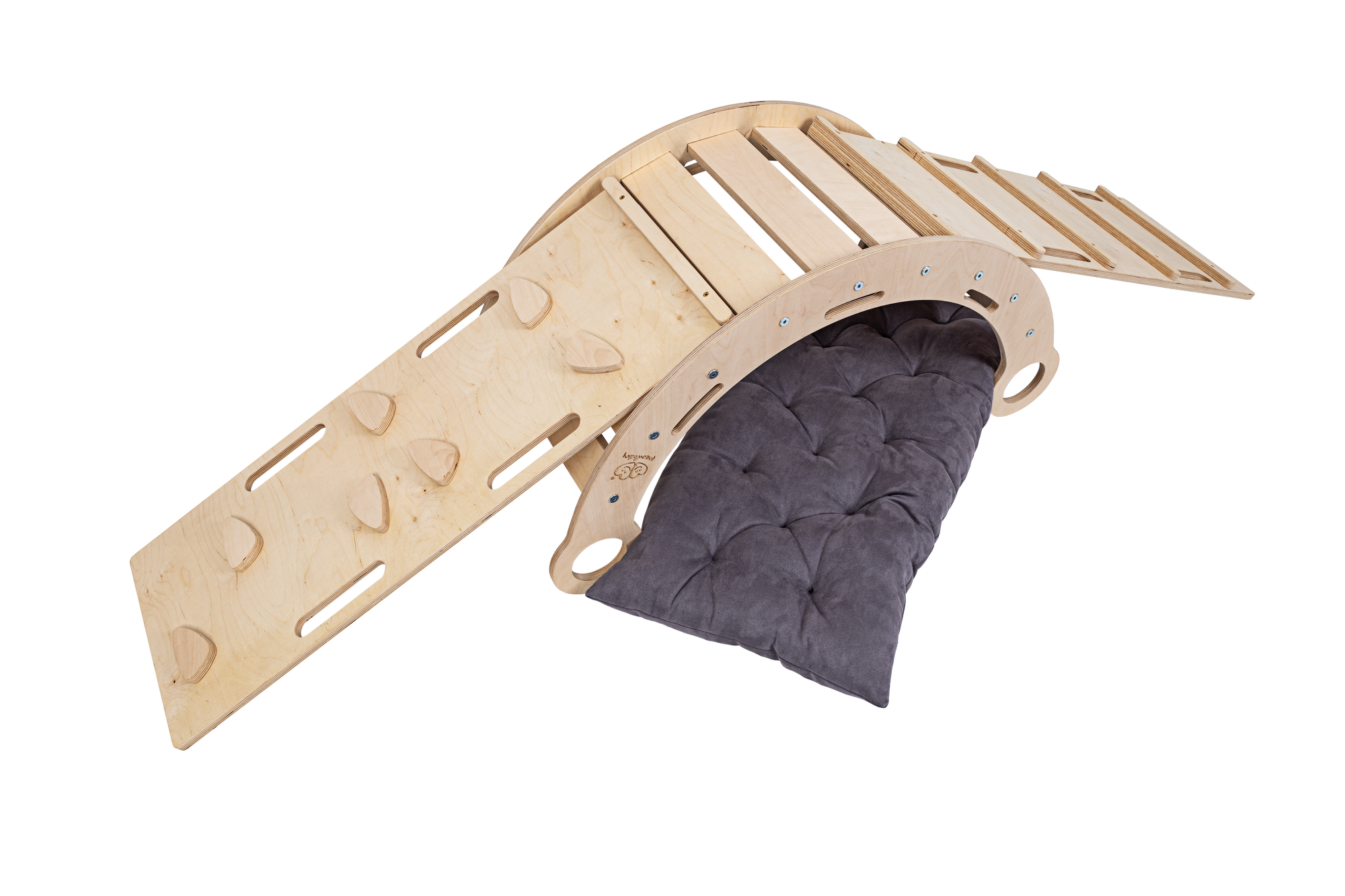 Rocker Natural - Wooden Toddler Indoor Climbing Frame for Kids