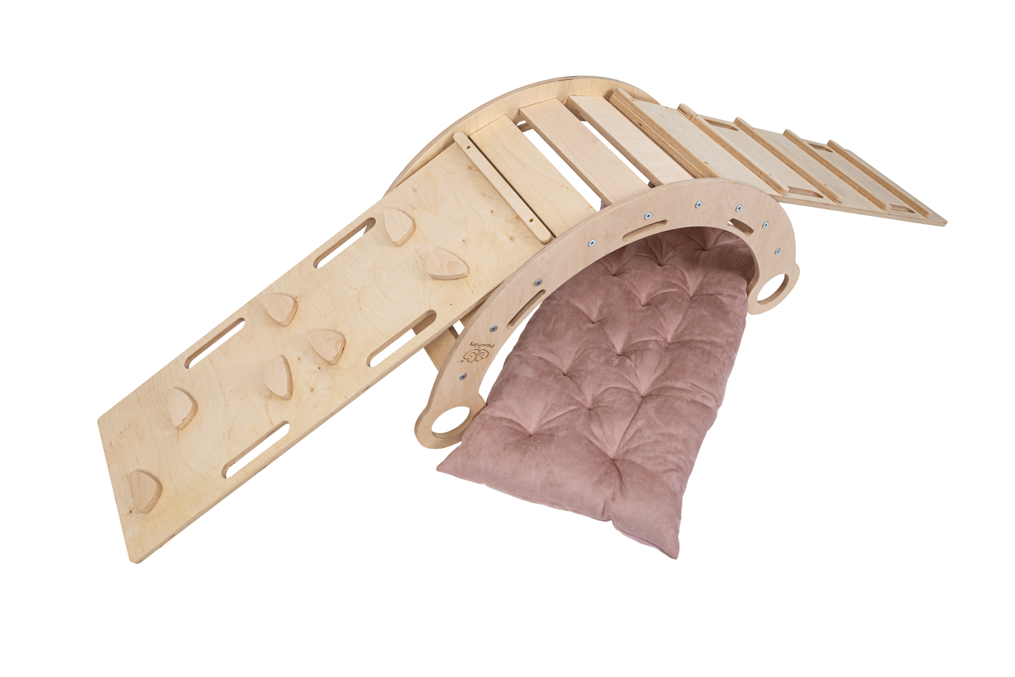 Rocker Natural - Wooden Toddler Indoor Climbing Frame for Kids