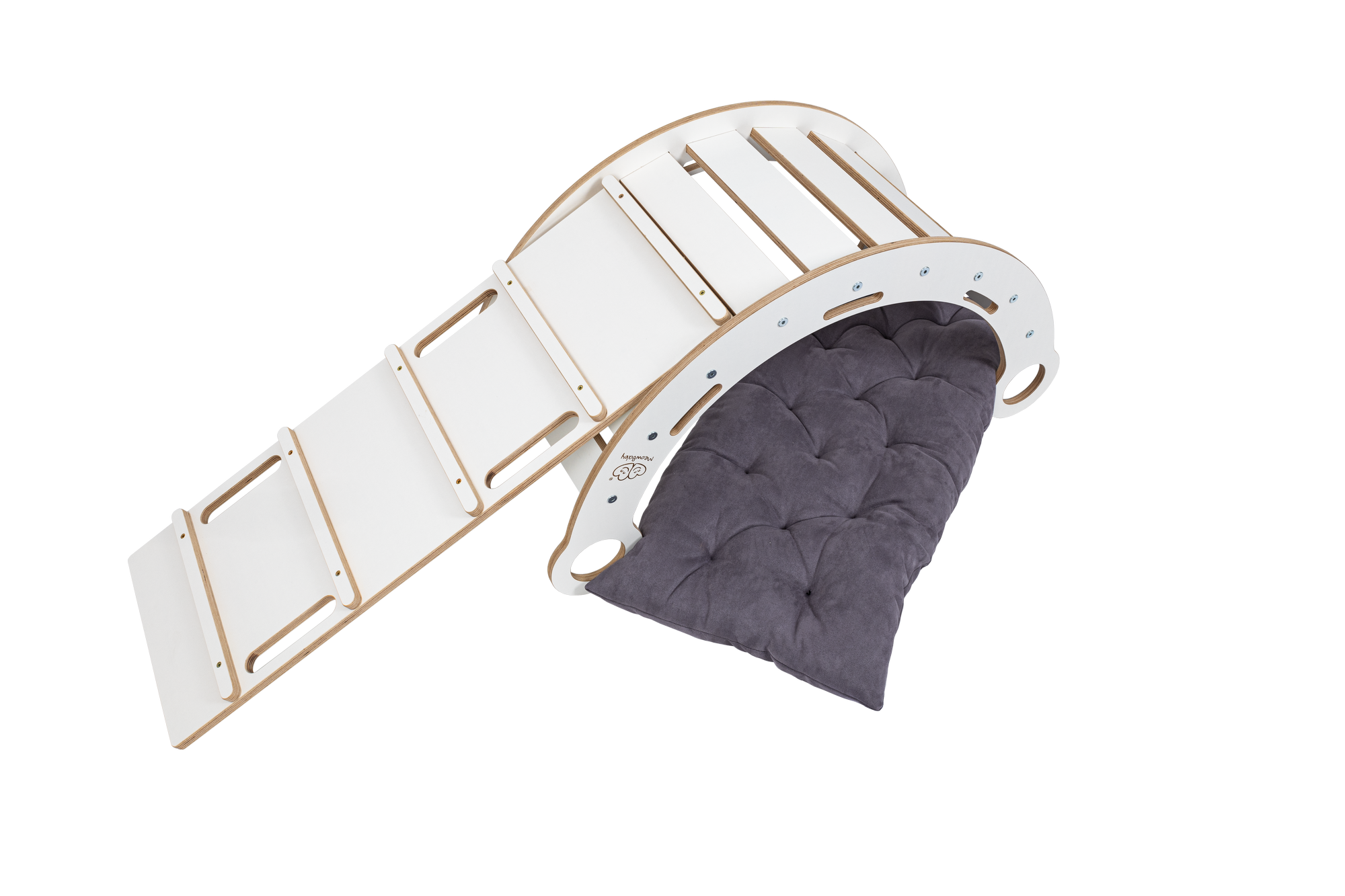 Rocker White - Wooden Toddler Indoor Climbing Frame for Kids