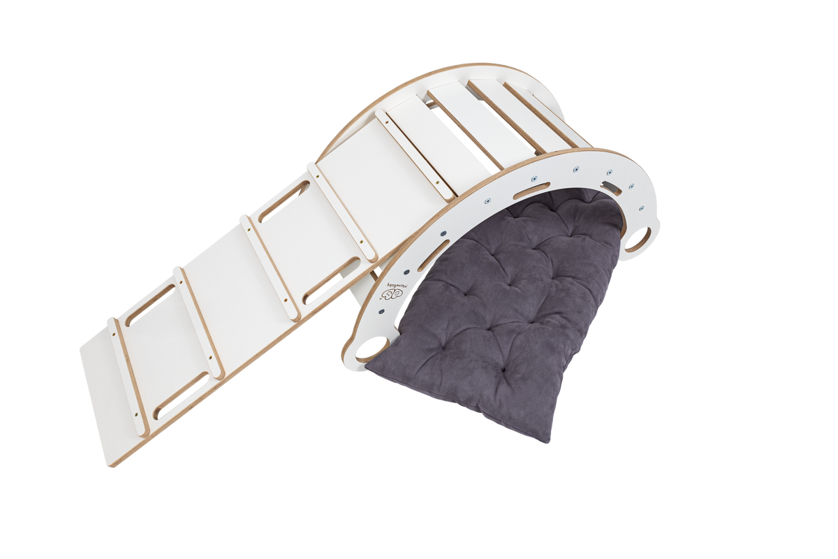 Rocker White - Wooden Toddler Indoor Climbing Frame for Kids