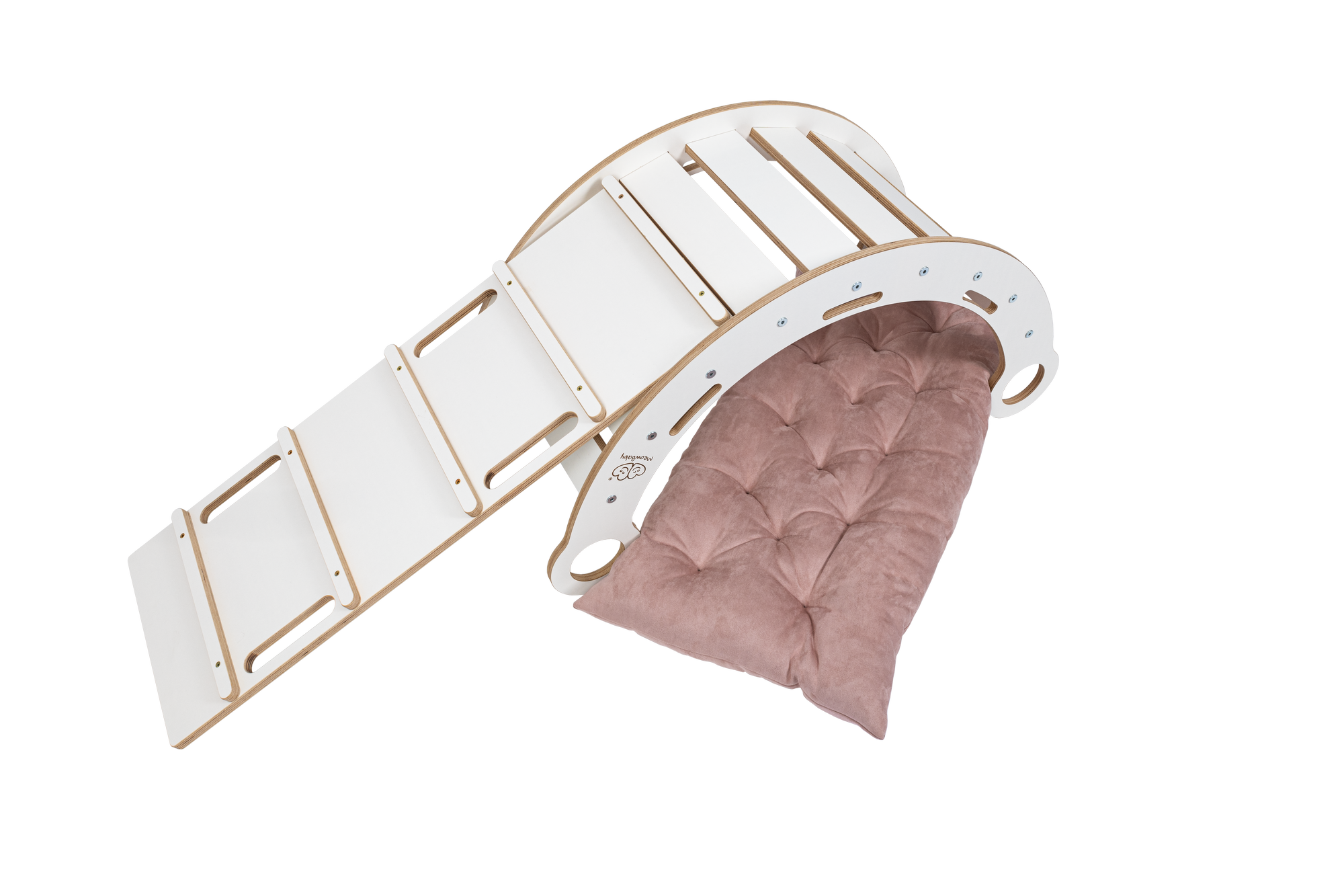 Rocker White - Wooden Toddler Indoor Climbing Frame for Kids