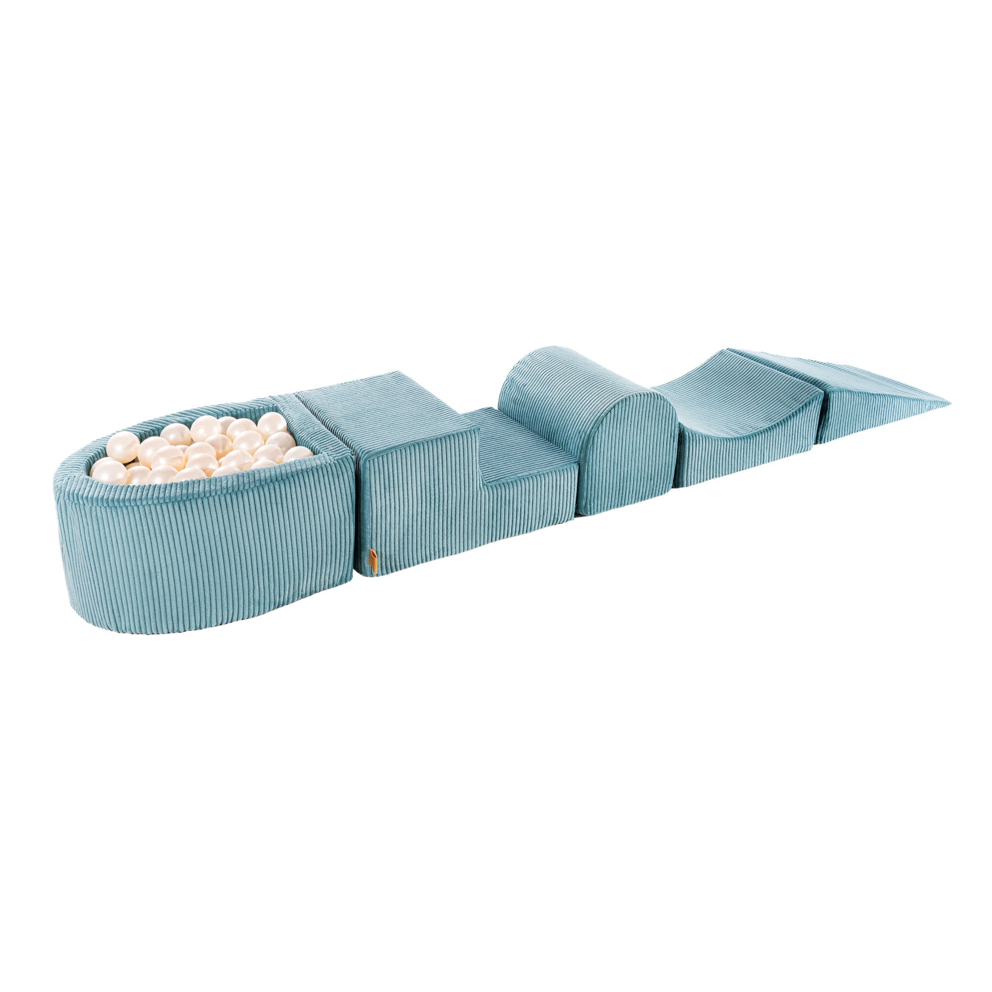 Baby soft play set | foam climbing blocks | Corduroy Soft Play | soft play equipment | soft play | foam soft play blocks for toddlers | foam soft play set | modular soft play set | MeowBaby Turquoise Corduroy Foam climbing blocks for toddlers |