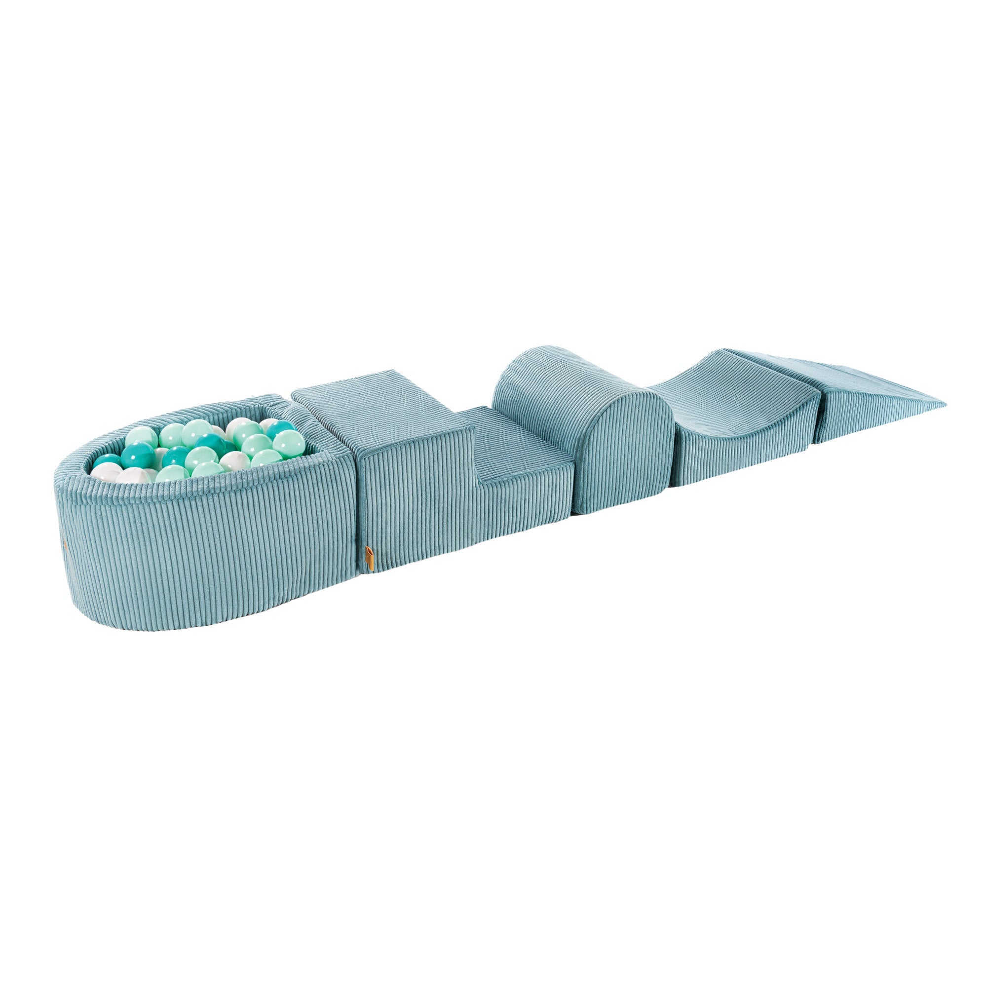 Baby soft play set | foam climbing blocks | Corduroy Soft Play | soft play equipment | soft play | foam soft play blocks for toddlers | foam soft play set | modular soft play set | MeowBaby Turquoise Corduroy Foam climbing blocks for toddlers |