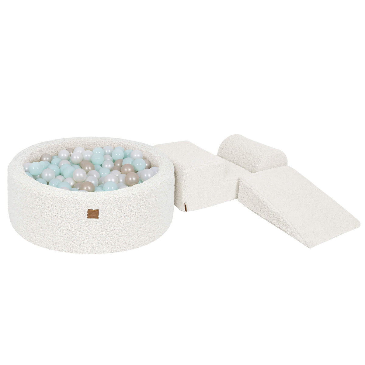 Meowbaby Bearly Foam Playground Off White 4 Elements 200 balls: Mint Pearl, White Pearl, Light Gold Pearl