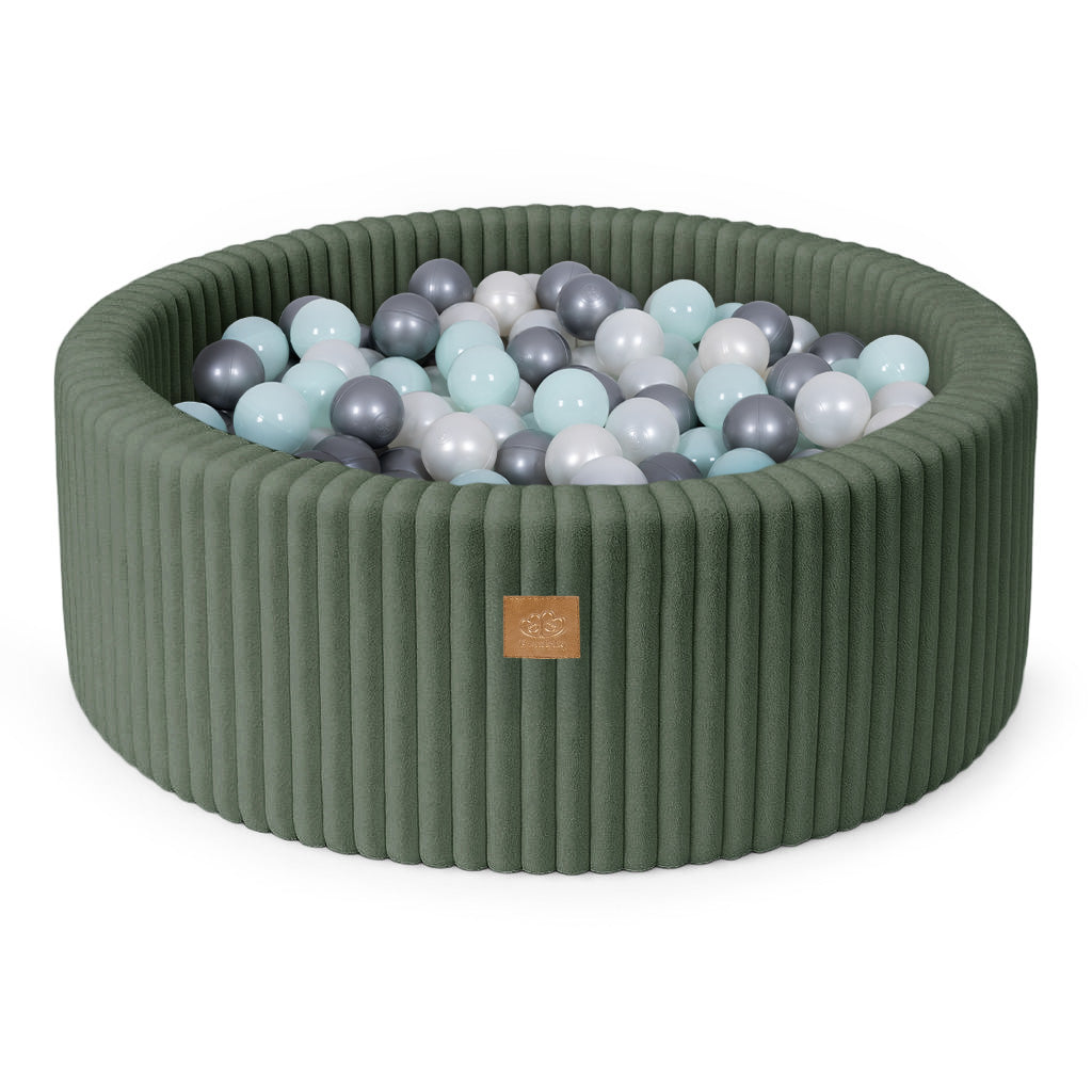 Ball Pit | Baby Ball Pit | MeowBaby Ball Pit for Kids | Baby Ball Pit | Churros Olive Sage Green Ball Pit with Balls |