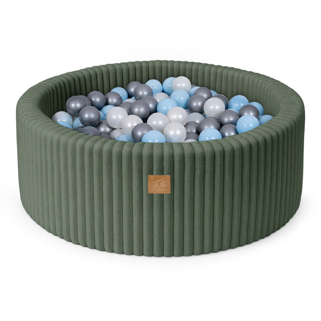 MeowBaby Ball Pit for Kids | Baby Ball Pit | Churros Olive Sage Green Ball Pit with Balls |